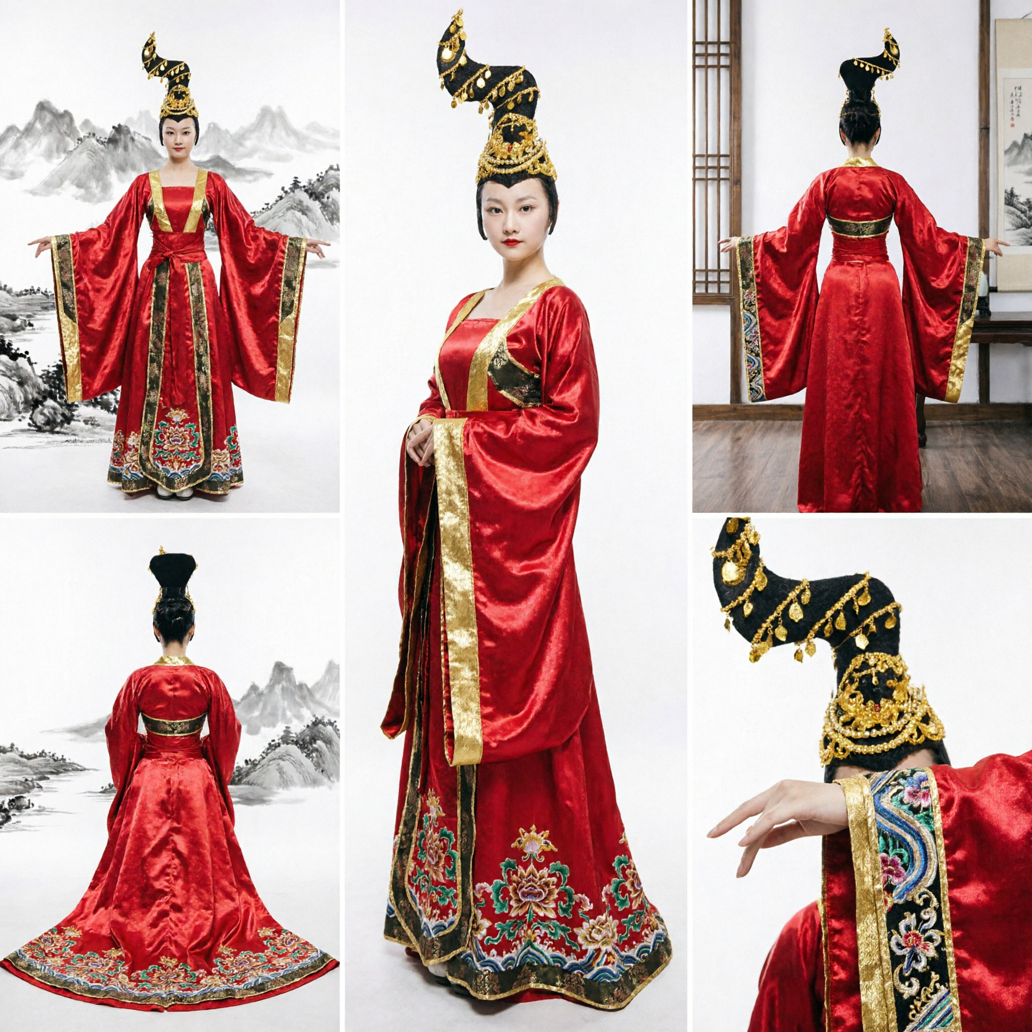 Women's Tang Dynasty Red Hanfu Dress Traditional Chinese Ancient Palace Dance Costume Performance Outfit - Asian Costume
