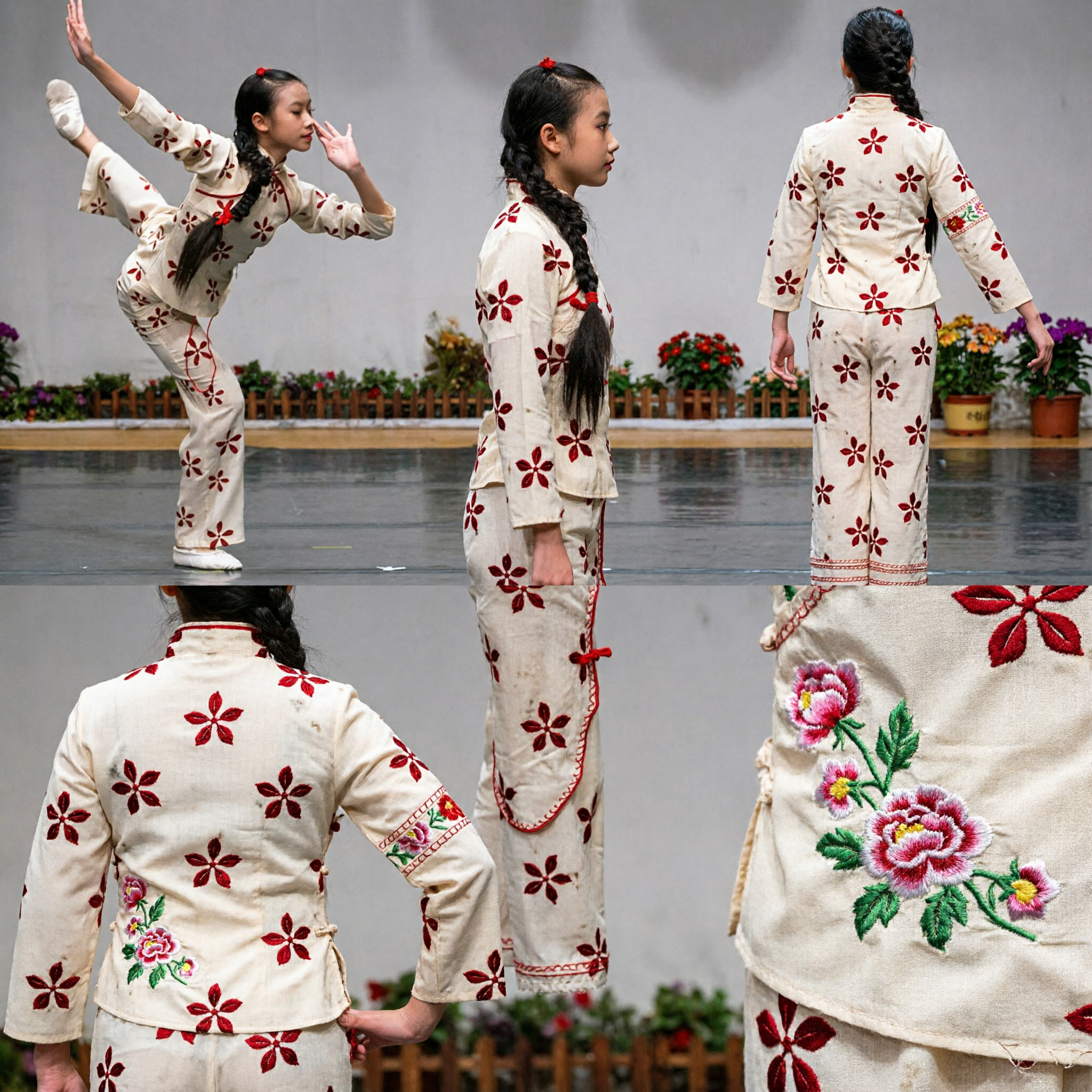 Традиционная китайская цветочная форма кунг-фу, детский костюм для ушу и боевых искусств, наряд для народных танцевальных выступлений - Asian Costume