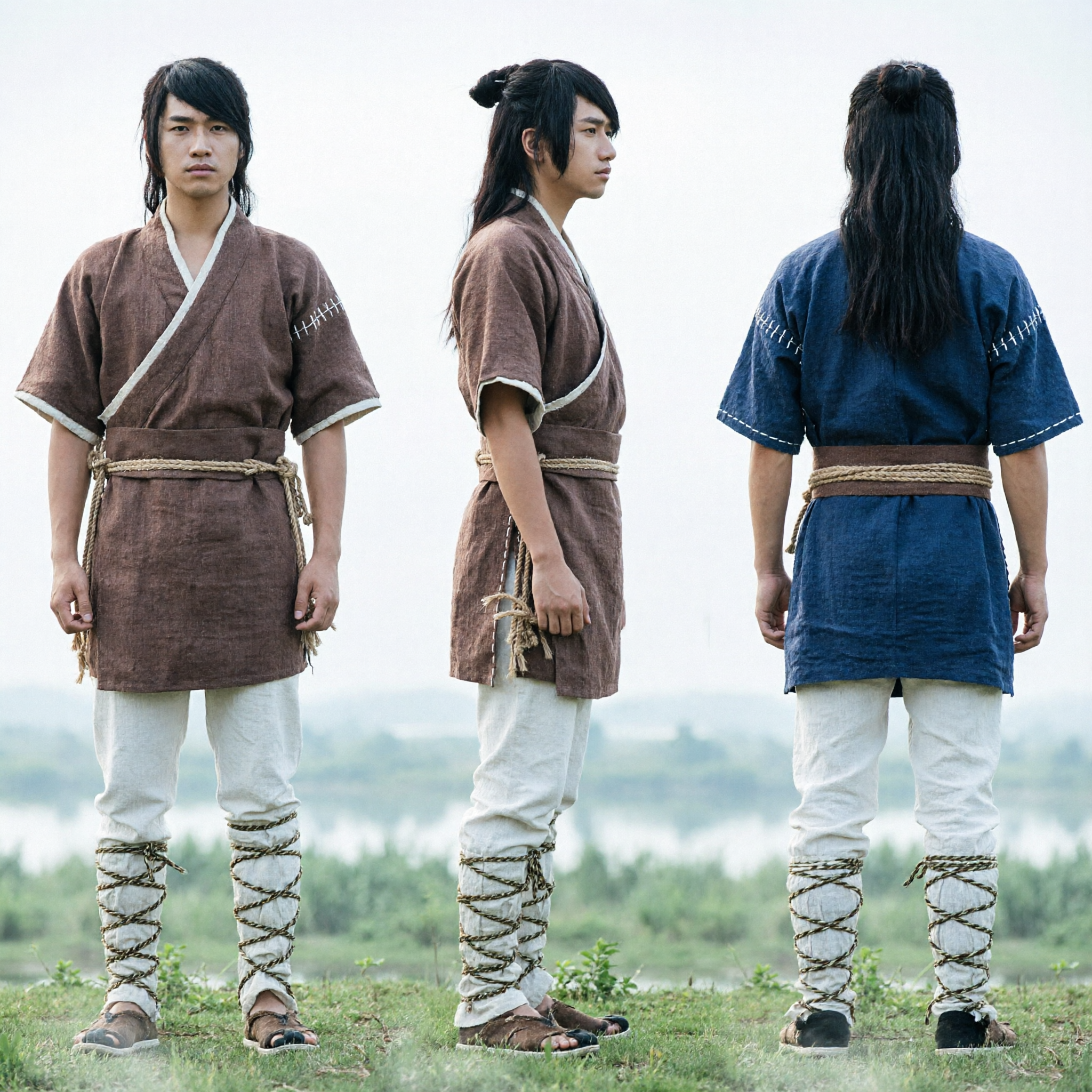 Traditionele Chinese Oude Zwaardvechter en Dame Hanfu Paar Kostuum voor Wuxia Cosplay en Fotografie - Asian Costume