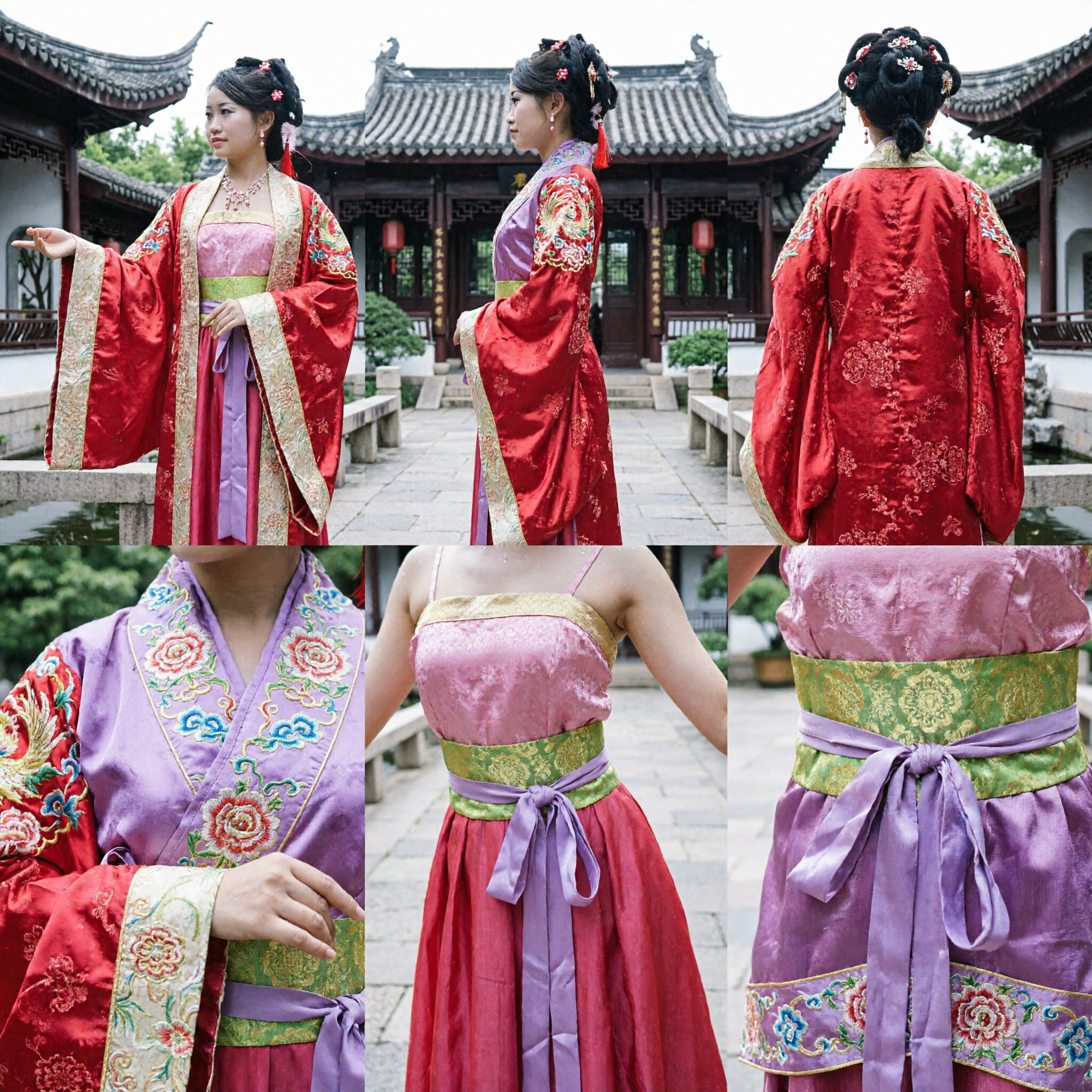 Traje Tradicional Hanfu Chinês de Imperatriz da Dinastia Tang Vermelho Vestido Antigo para Mulheres Performance no Palco - Asian Costume