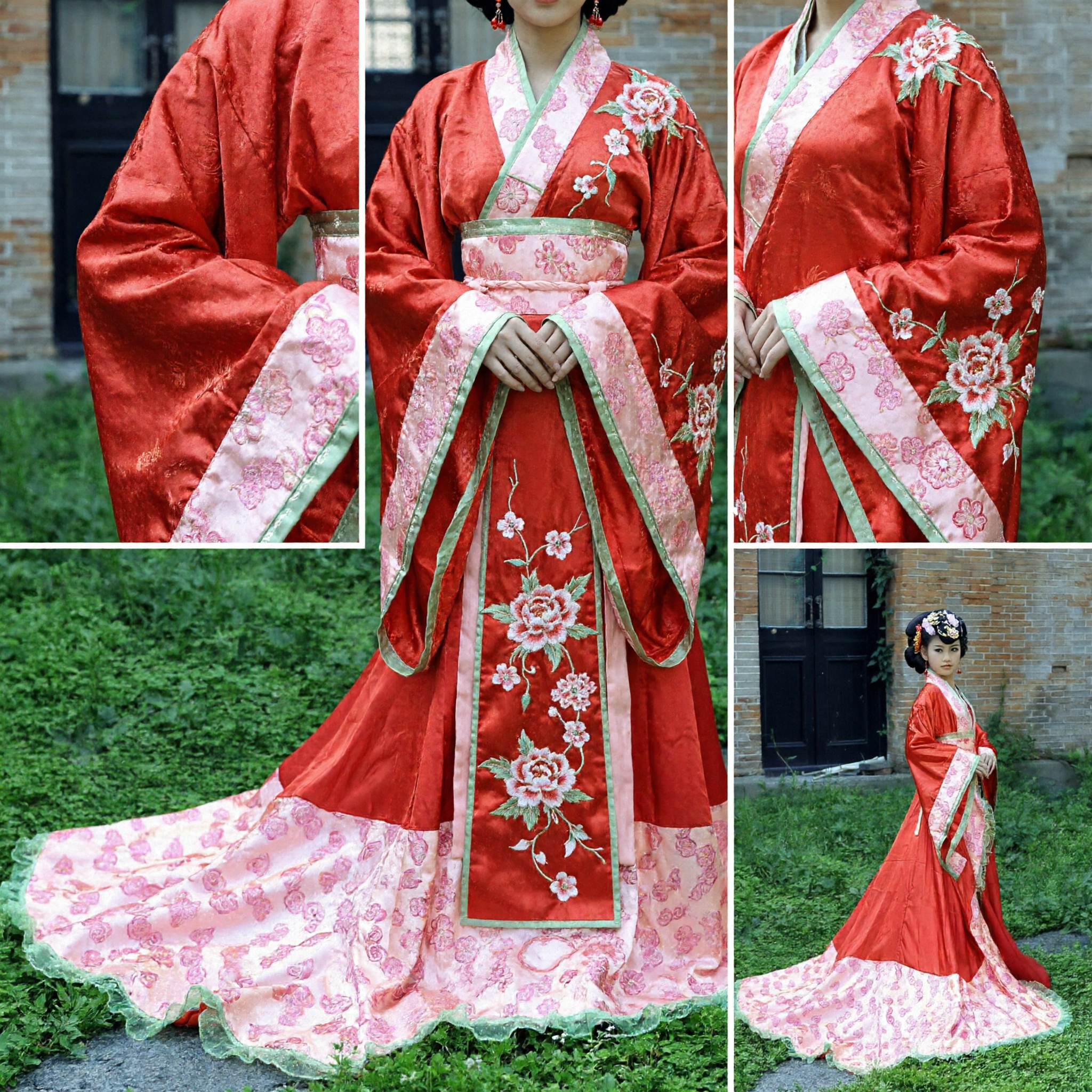 Costume traditionnel chinois Hanfu - Robe rouge de la dynastie Tang, vêtement ancien pour femmes pour spectacle et cosplay - Asian Costume