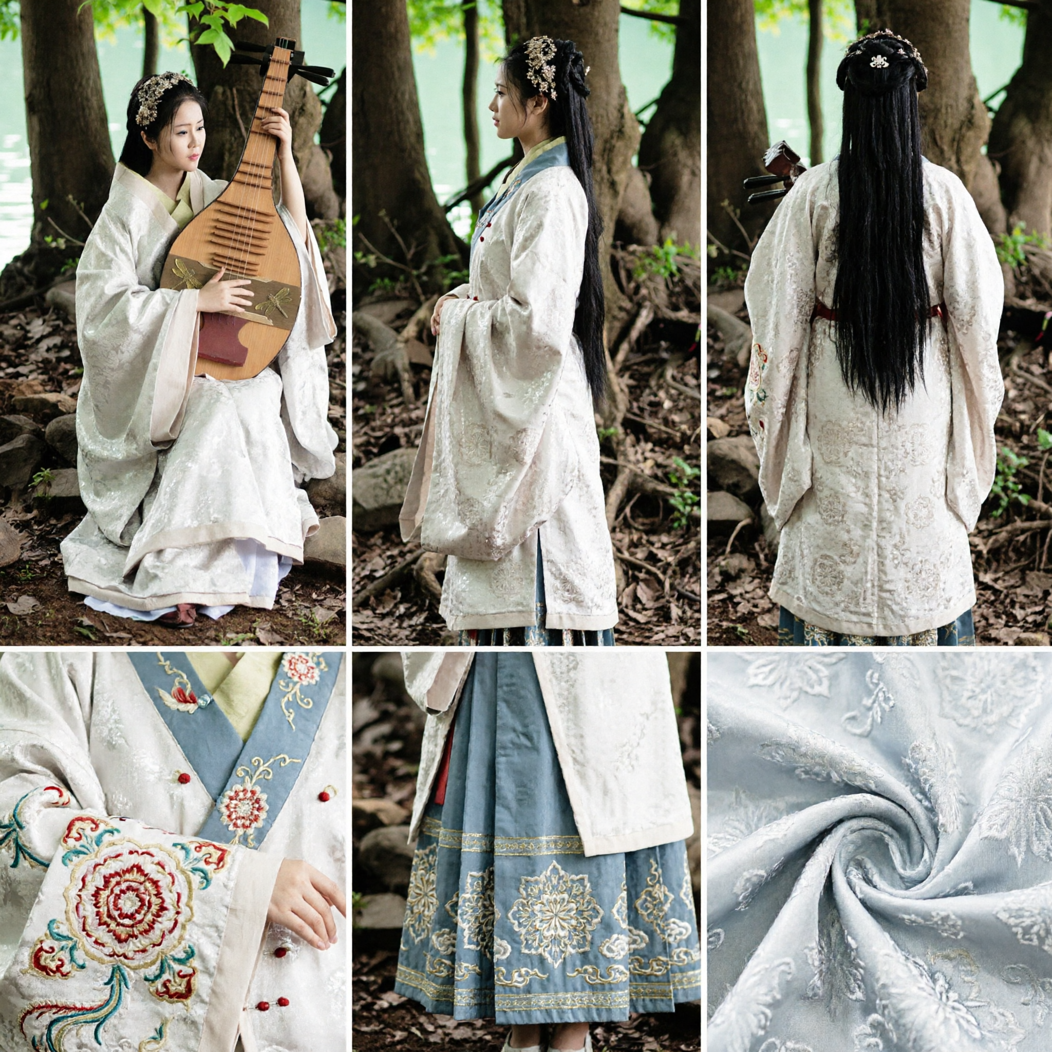 Elegantes traditionelles chinesisches Hanfu-Kostüm Frauen Antikes Pipa-Spielerinnen-Kleid für Fotografie Auftritt - Asian Costume