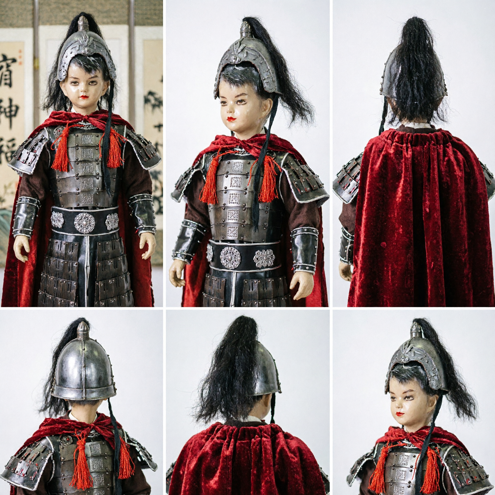 Exquisite Traditional Chinese Ancient General Warrior Doll Costume Complete Armor Set for Cultural Display Gift - Asian Costume