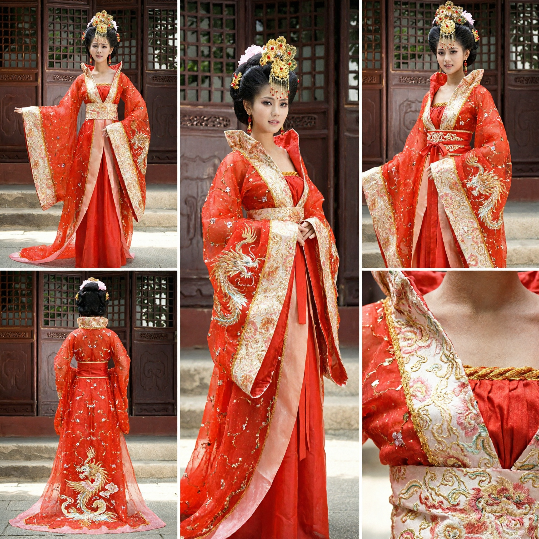 Traje de Emperatriz de la Dinastía Tang China Tradicional, Vestido Rojo de Princesa Antigua para Mujeres, para Actuaciones Escénicas y Cosplay - Asian Costume
