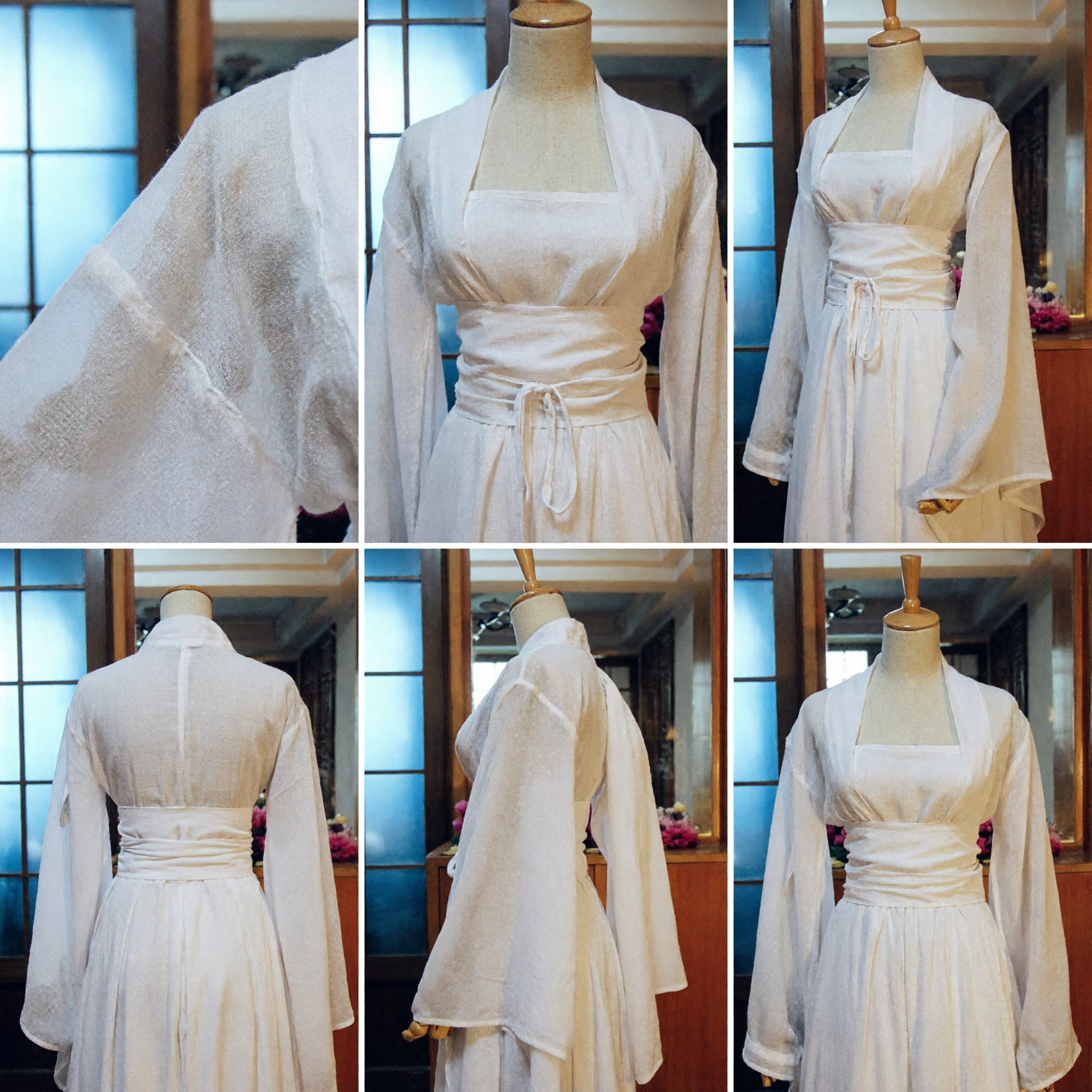 Elegant Wit Traditioneel Chinees Hanfu Jurk Vrouwen Oud Kostuum Wijde Mouw Fee Stijl Outfit - Asian Costume