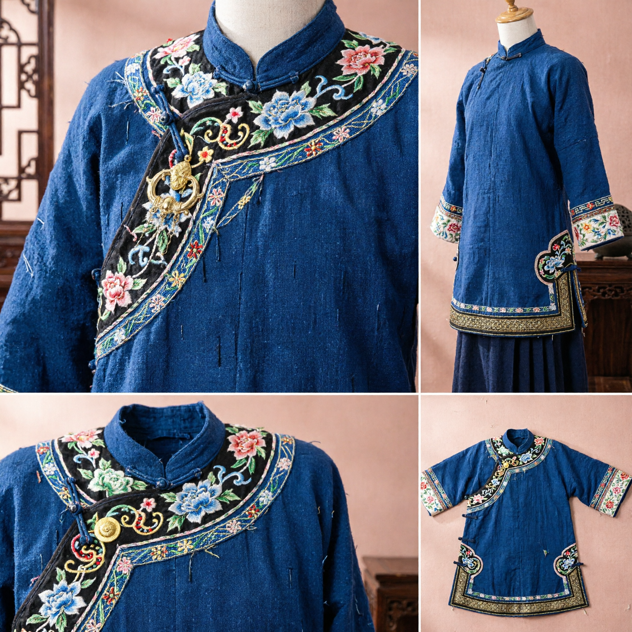 古代中国宮廷風 金の花房ヘアピン 伝統的漢服髪飾りジュエリー 女性花嫁用 - Asian Costume