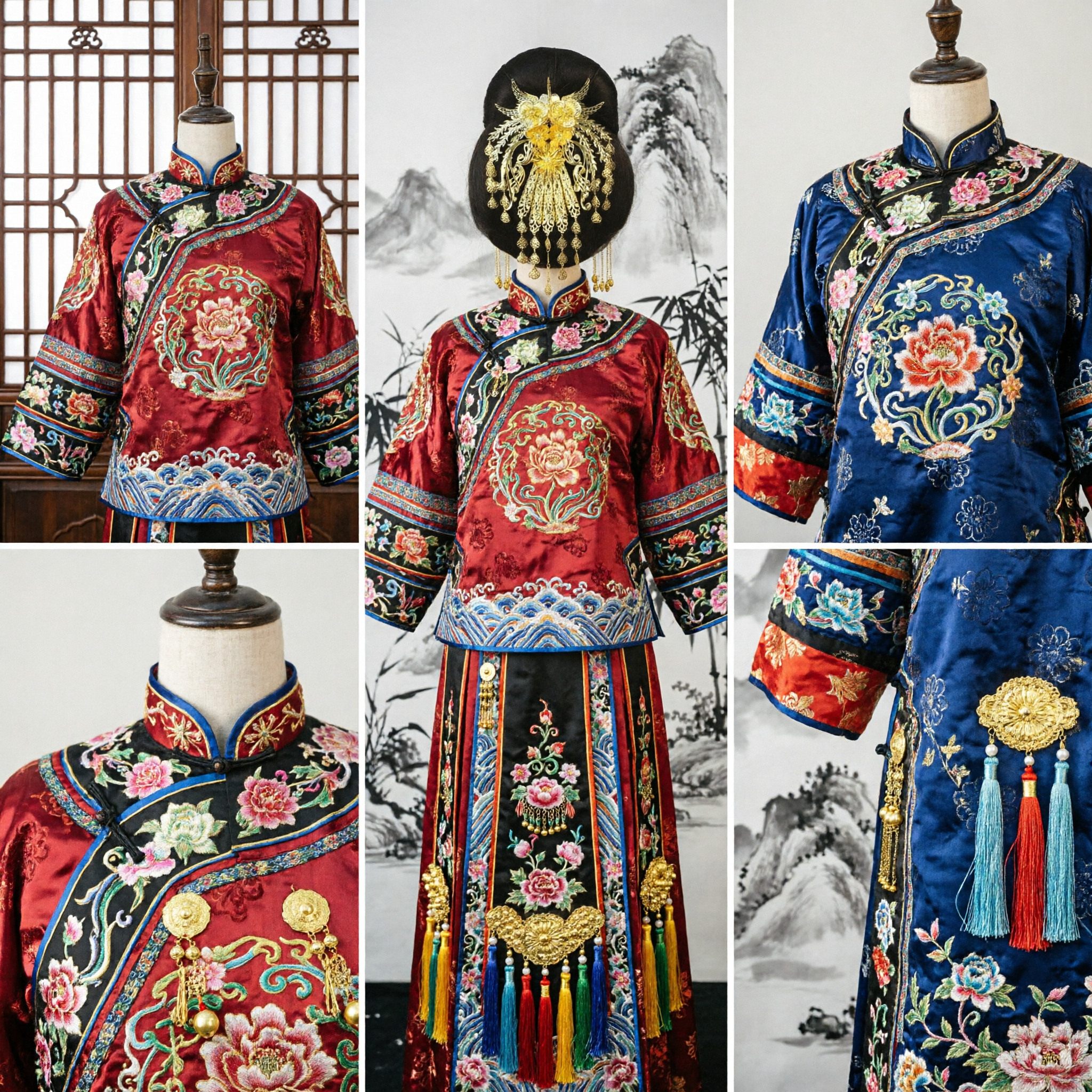 Exquisite Golden Phoenix Wedding Hair Comb Traditional Chinese Hanfu Headpiece for Bride Ancient Style Hair Accessories - Asian Costume