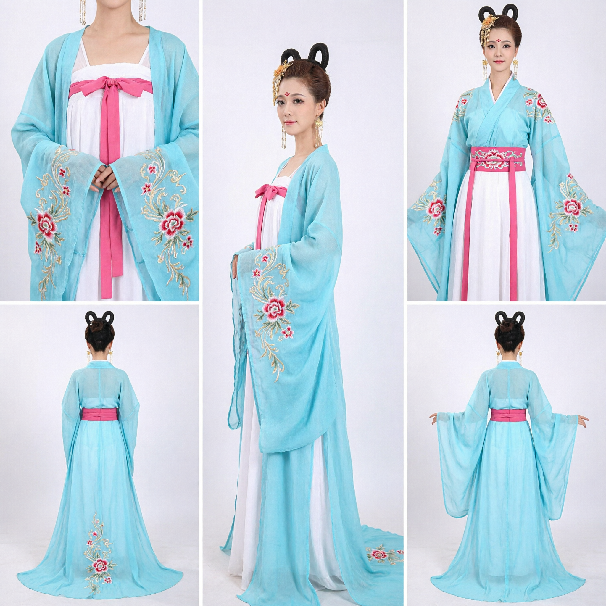 Costume Hanfu de la Dynastie Tang Traditionnel Chinois, Robe de Princesse Fée Ancienne pour Cosplay et Spectacle de Danse de Femmes - Asian Costume