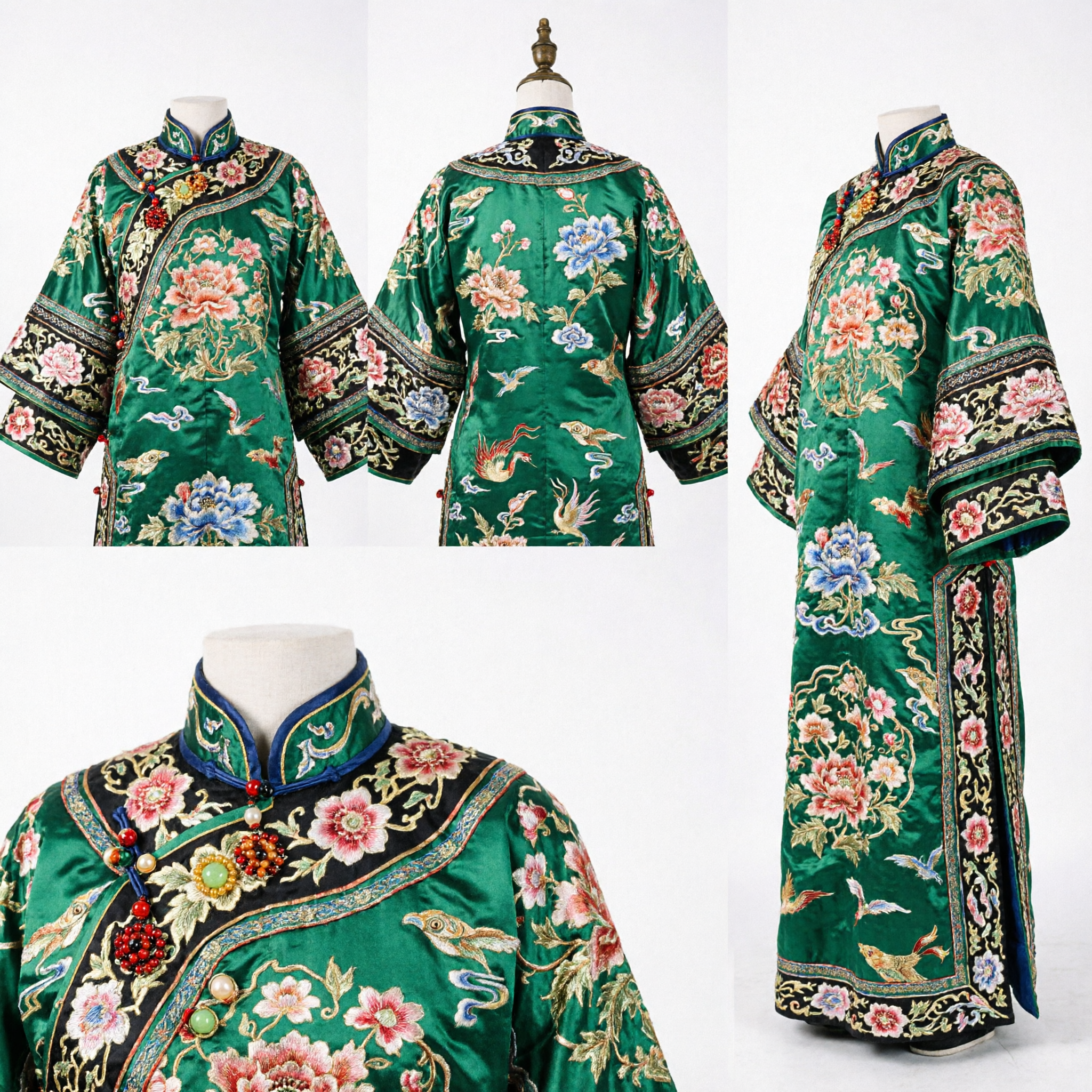 Tradycyjne chińskie akcesoria do włosów Hanfu - złota korona Feniksa jako nakrycie głowy dla starożytnej panny młodej - Asian Costume