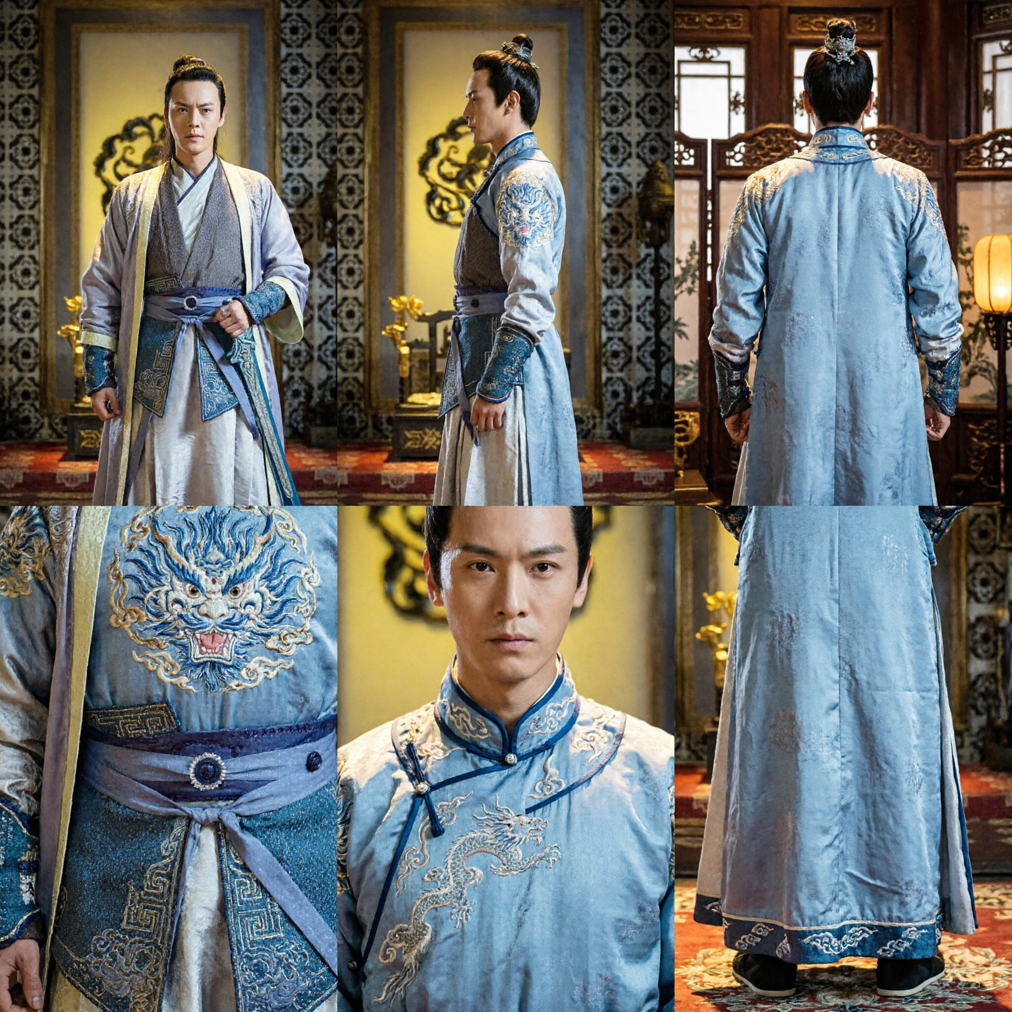 Costume Hanfu ancien chinois pour homme, tenue de guerrier Wuxia traditionnel pour cosplay et spectacle - Asian Costume