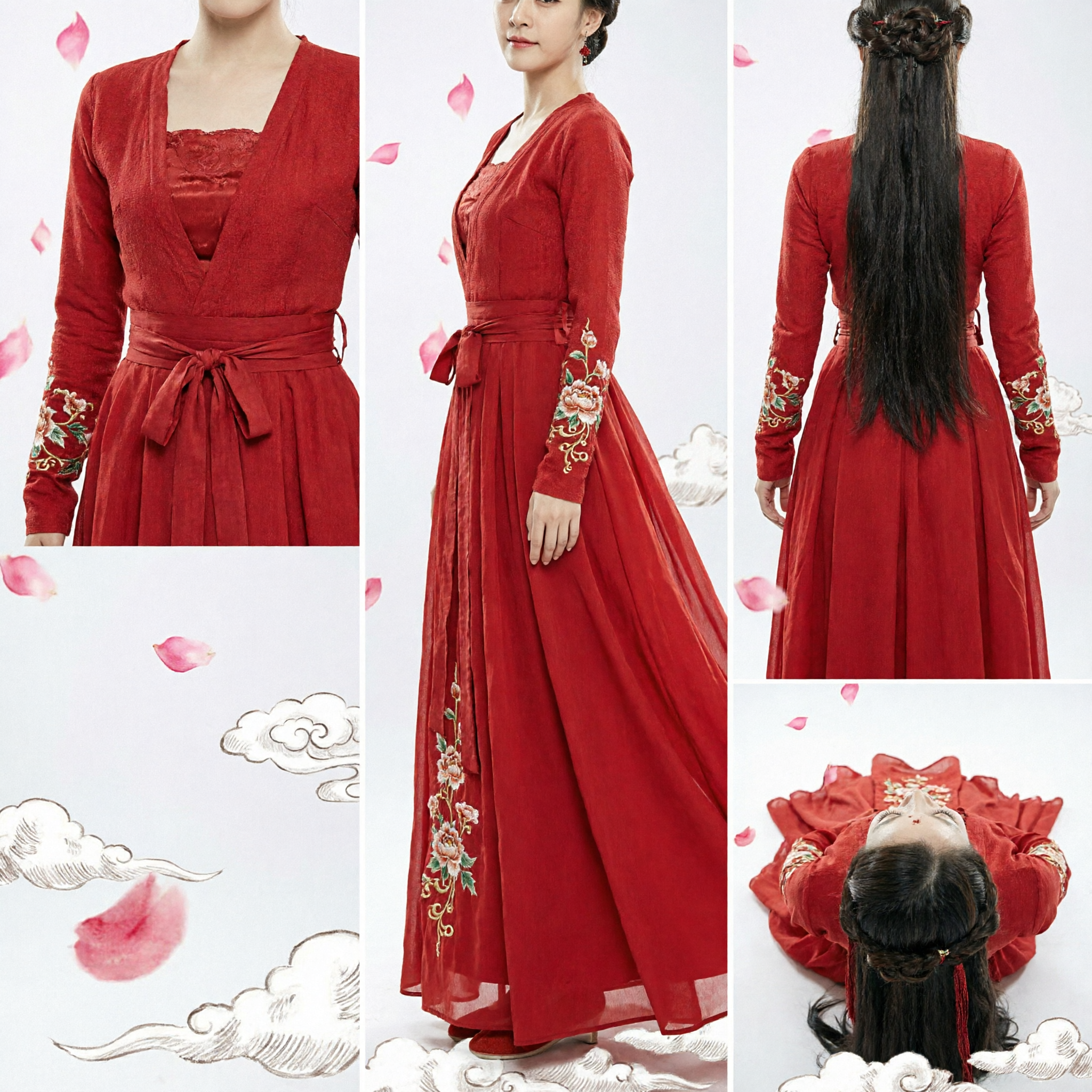 Traditionelles rotes chinesisches Hanfu-Kleid, antikes Feen-Prinzessinnenkostüm für Frauen-Cosplay - Asian Costume