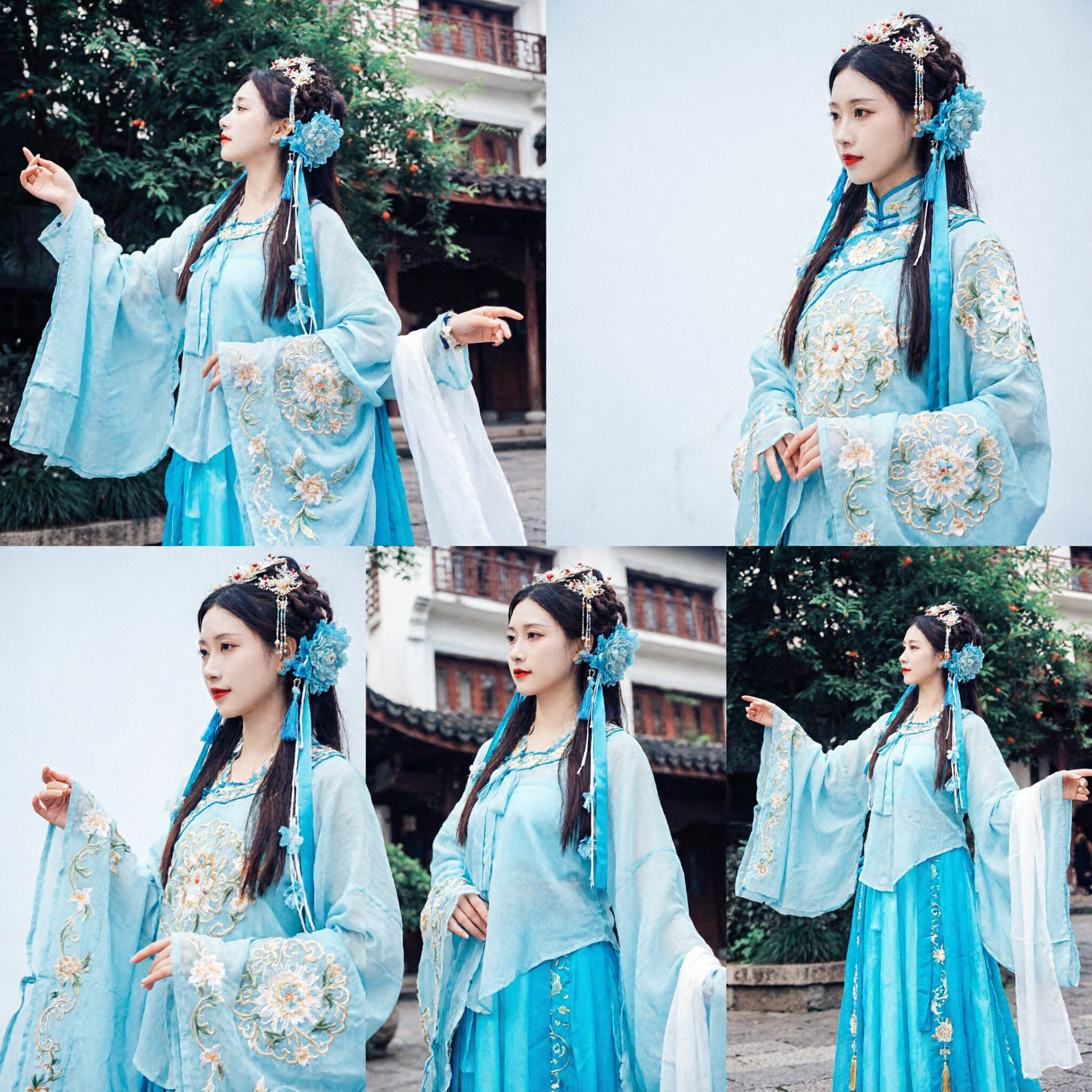 Vestido de Hada Hanfu Tradicional Chino Azul Elegante, Traje Antiguo para Mujeres para Cosplay y Presentaciones - Asian Costume