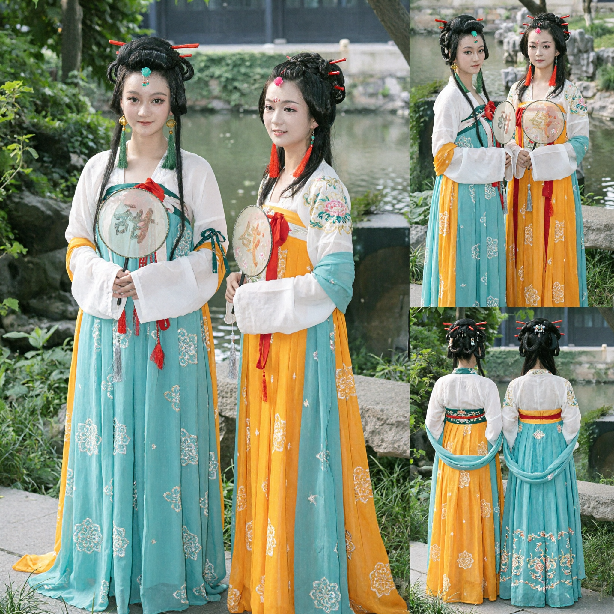 Vestido Tradicional Chinês Hanfu da Dinastia Tang Ruqun, Traje de Roupa Antiga para Mulheres em Fotografia e Performance - Asian Costume