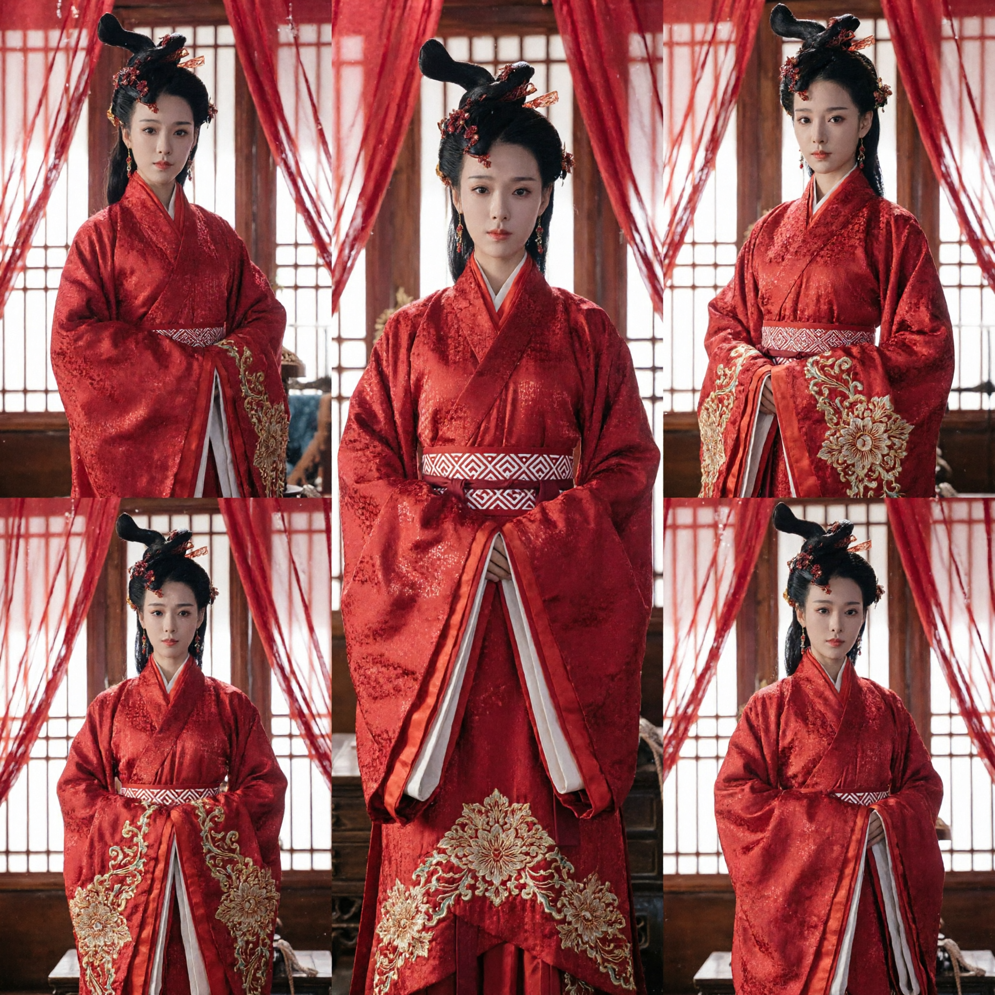 Traditionelles rotes chinesisches Hanfu-Kleid Antikes Palastdrama-Prinzessinnen-Kostümset für Frauen - Asian Costume