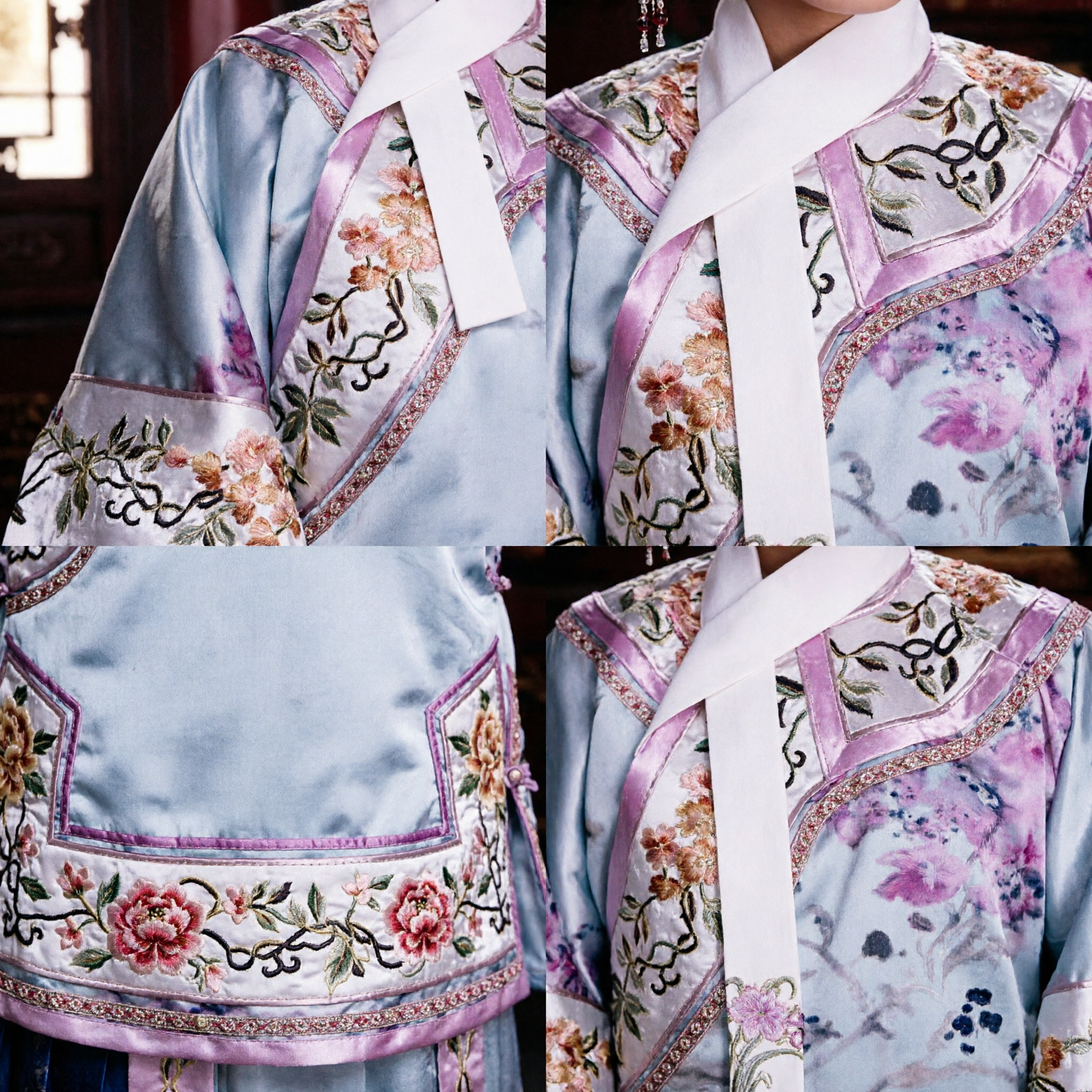 Costume traditionnel de princesse mandchou de la dynastie Qing chinoise - Ensemble robe brodée et coiffe pour cosplay femmes - Asian Costume