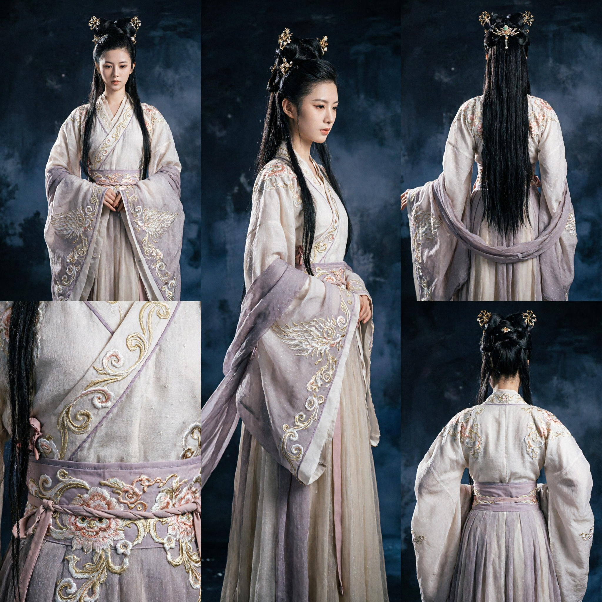 幻想的な白 古代中国漢服仙女衣装 伝統姫ドレス 女性用コスプレ・ステージパフォーマンス - Asian Costume