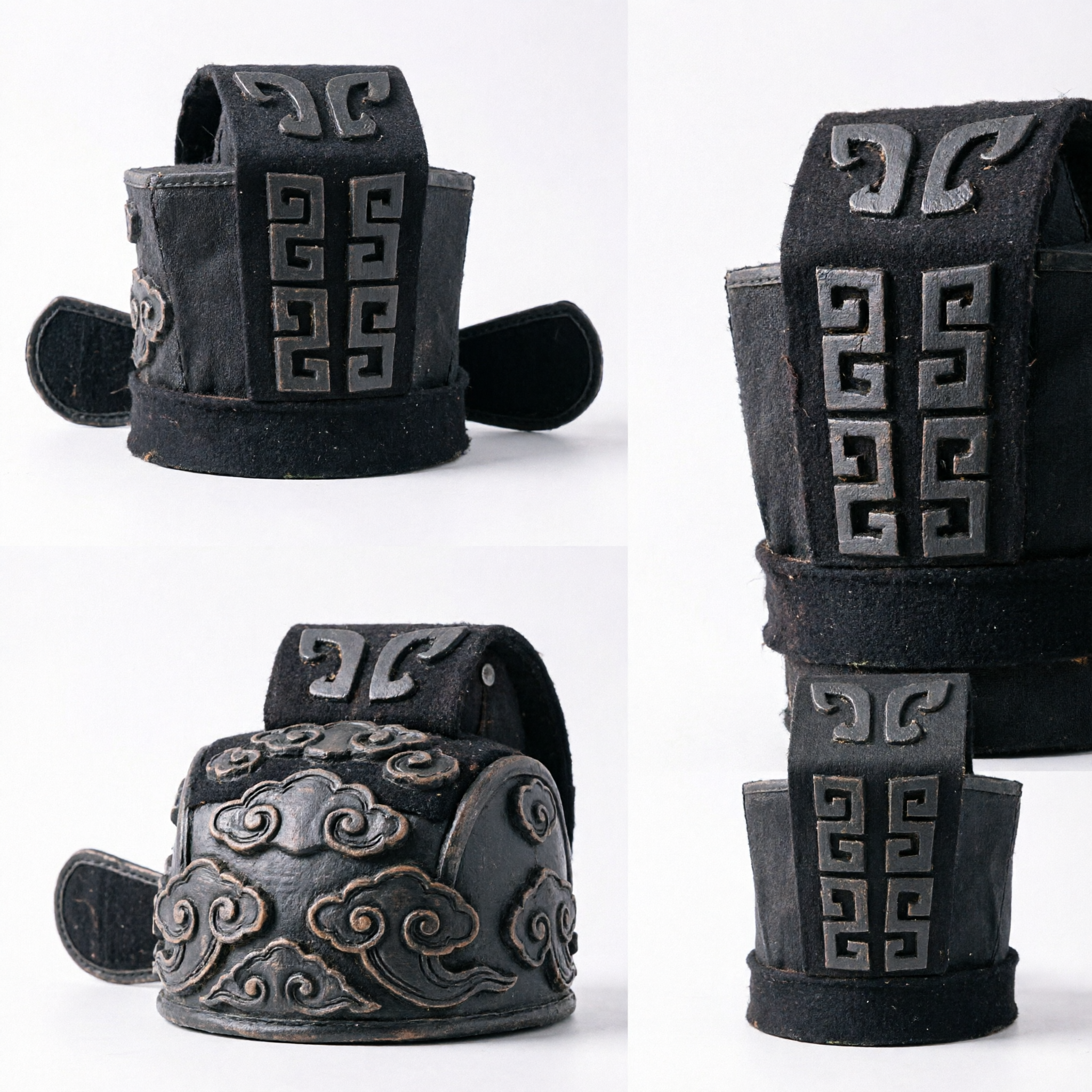 Sombrero de Erudito Antiguo Tradicional Chino Negro, Tocado Hanfu para Hombres en Cosplay de Traje Histórico - Asian Costume