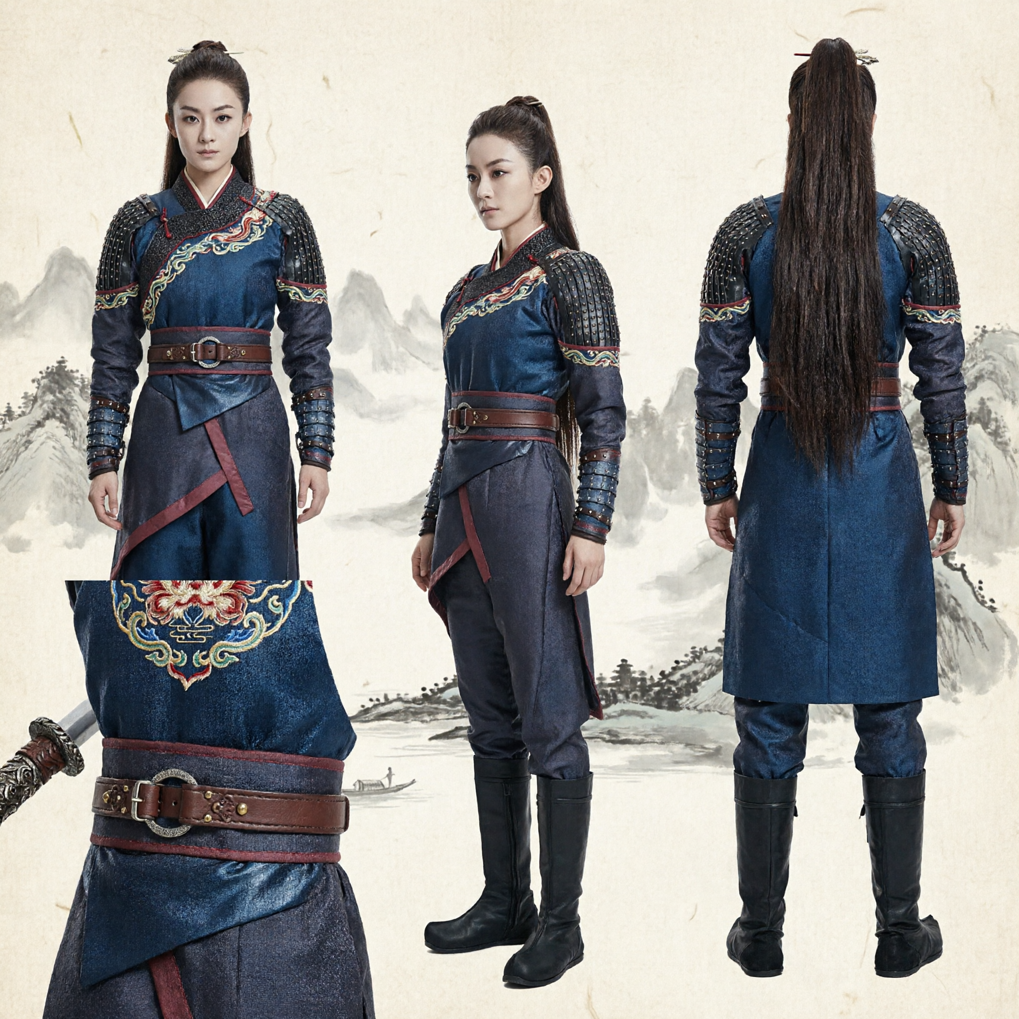 Traje de Guerrera Antigua China Princesa Agents Chu Qiao Zhuan Cosplay Hanfu Uniforme de Artes Marciales para Mujer - Asian Costume