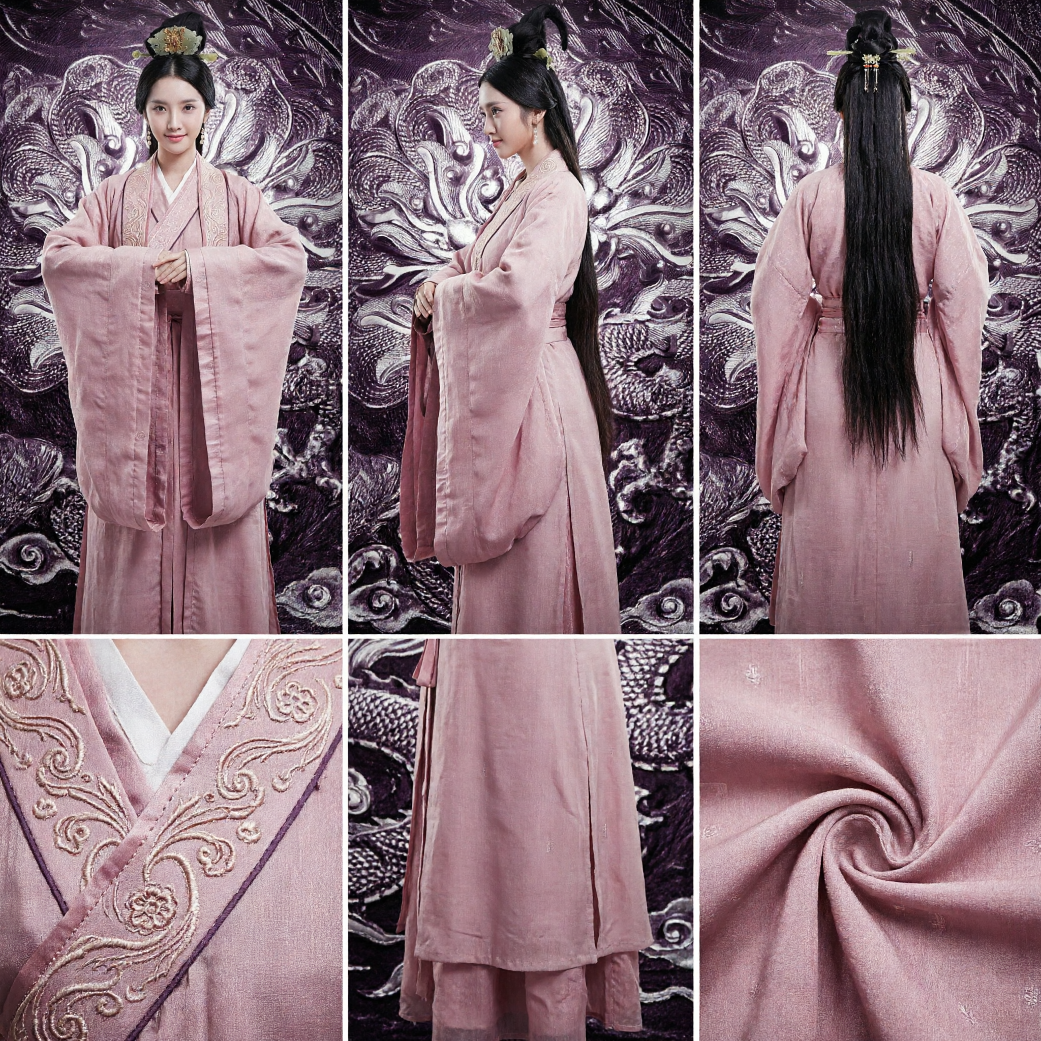 Elegant Roze Oud Chinese Hanfu Kostuum Traditioneel Han Dynastie Paleis Dame Jurk voor Vrouwen Cosplay - Asian Costume