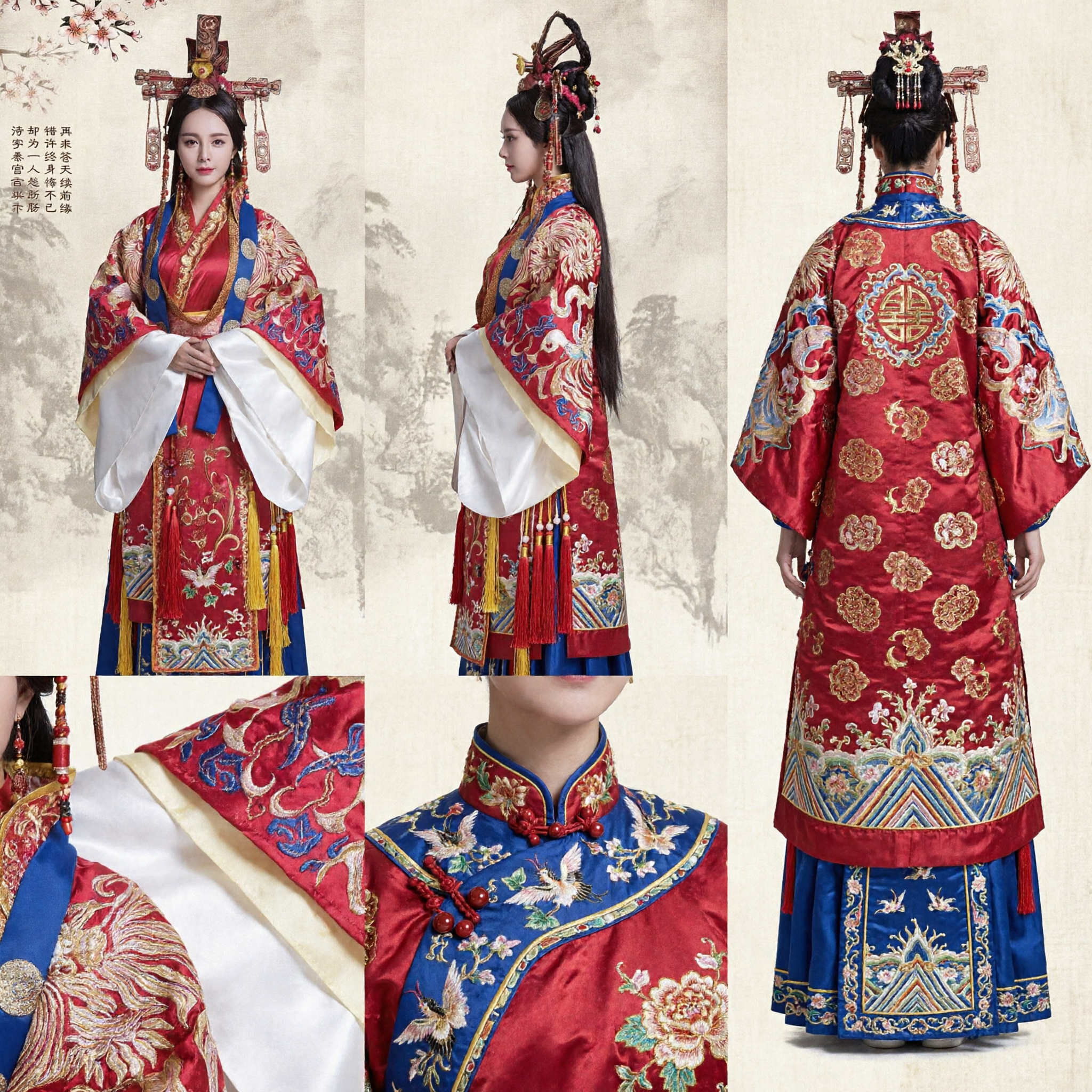 우아한 중국 전통 한푸 당나라 황후 의상 고대 궁전 귀부인 드레스 여성 코스프레 - Asian Costume