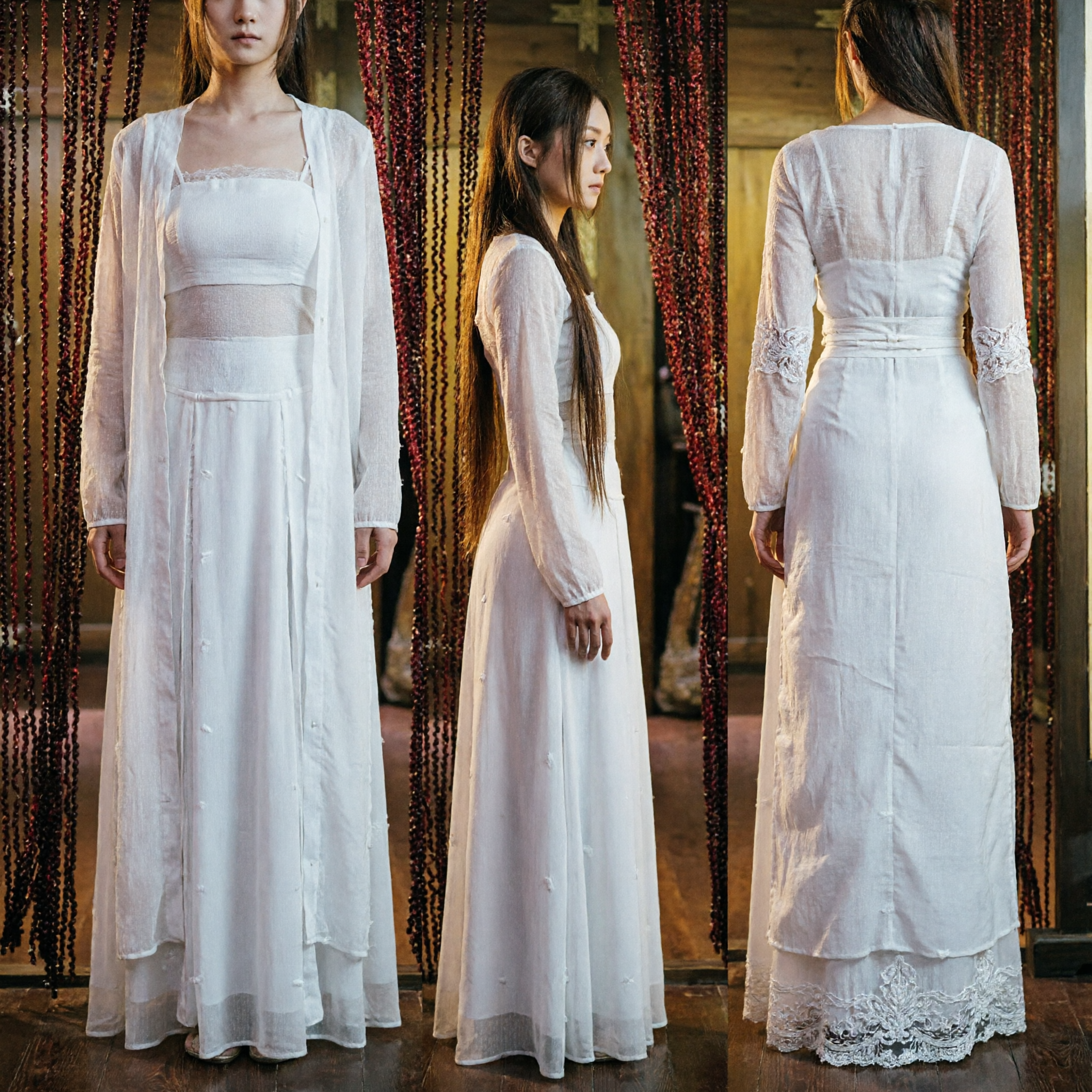 Elegantes weißes Tang-Dynastie-Hanfu-Kostüm Damen Traditionelles chinesisches antikes Feenkleid für Cosplay - Asian Costume