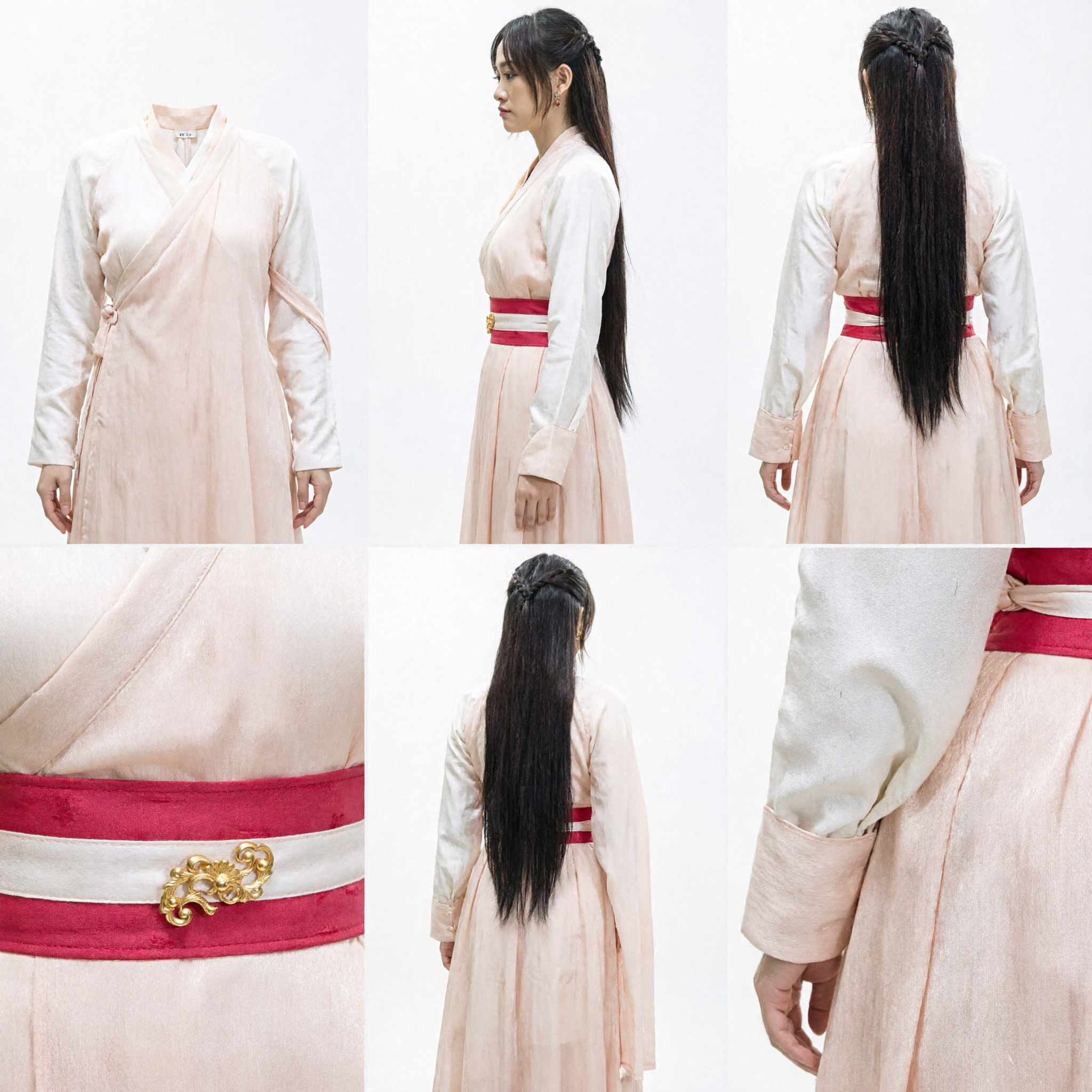 Elegante Hanfu Chinês Rosa, Vestido Tradicional Antigo para Mulheres, Cosplay de Drama Histórico - Asian Costume