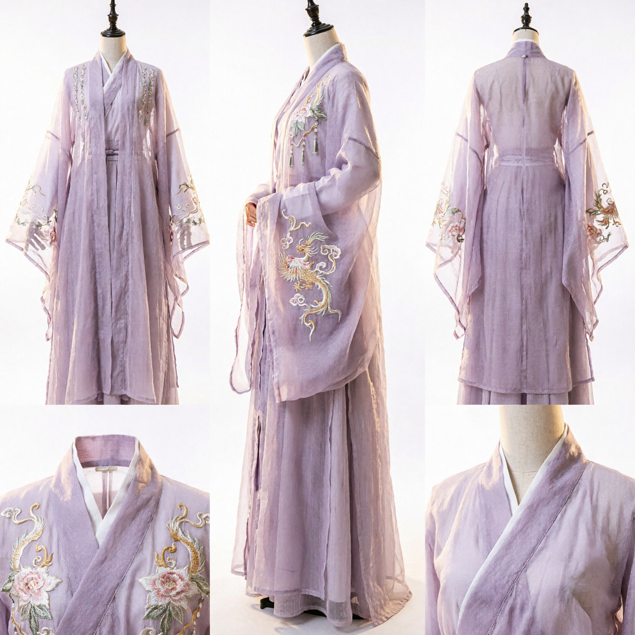 Traje Hanfu Tradicional Chinês para Mulheres, Vestido de Fada Antigo, Traje de Cosplay Xianxia, Vestido Elegante de Chiffon - Asian Costume