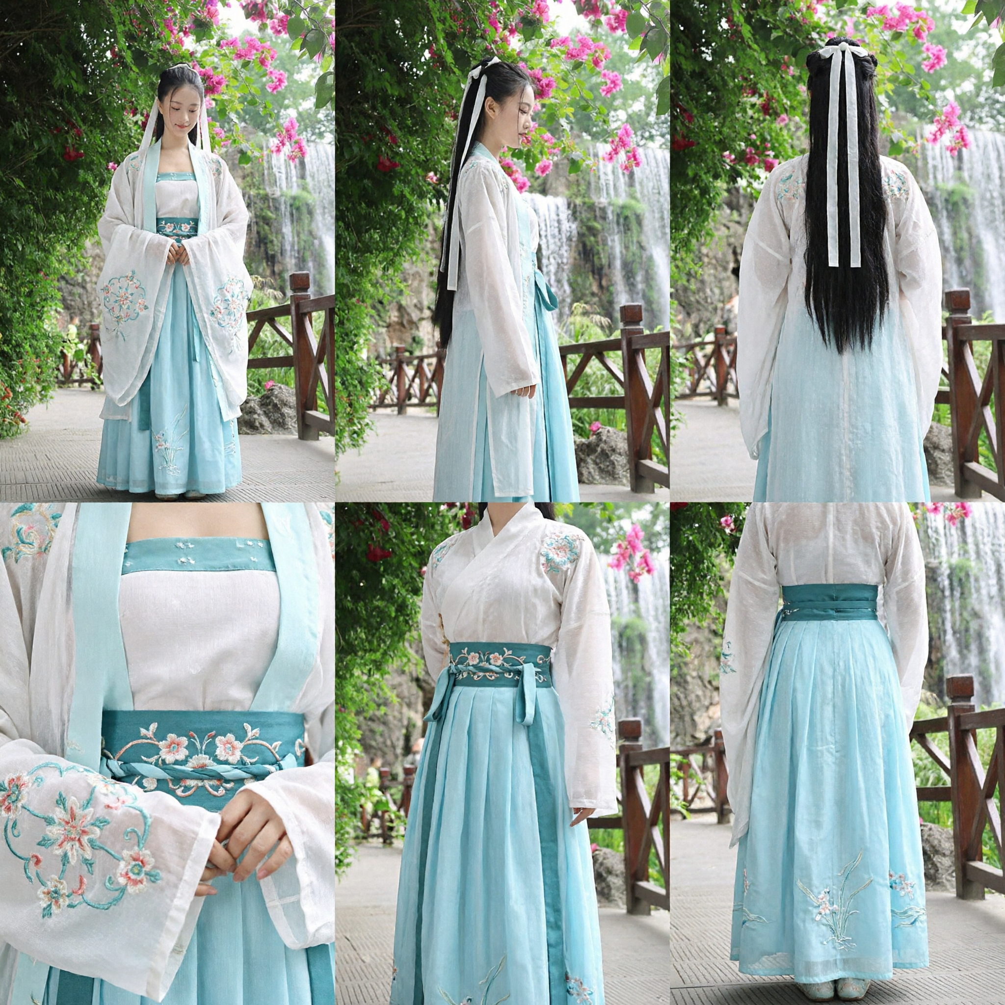 Costume Hanfu Chinois Traditionnel Élégant - Robe de Fée Ancienne Bleu Clair pour Femmes - Pour Cosplay et Photographie - Asian Costume