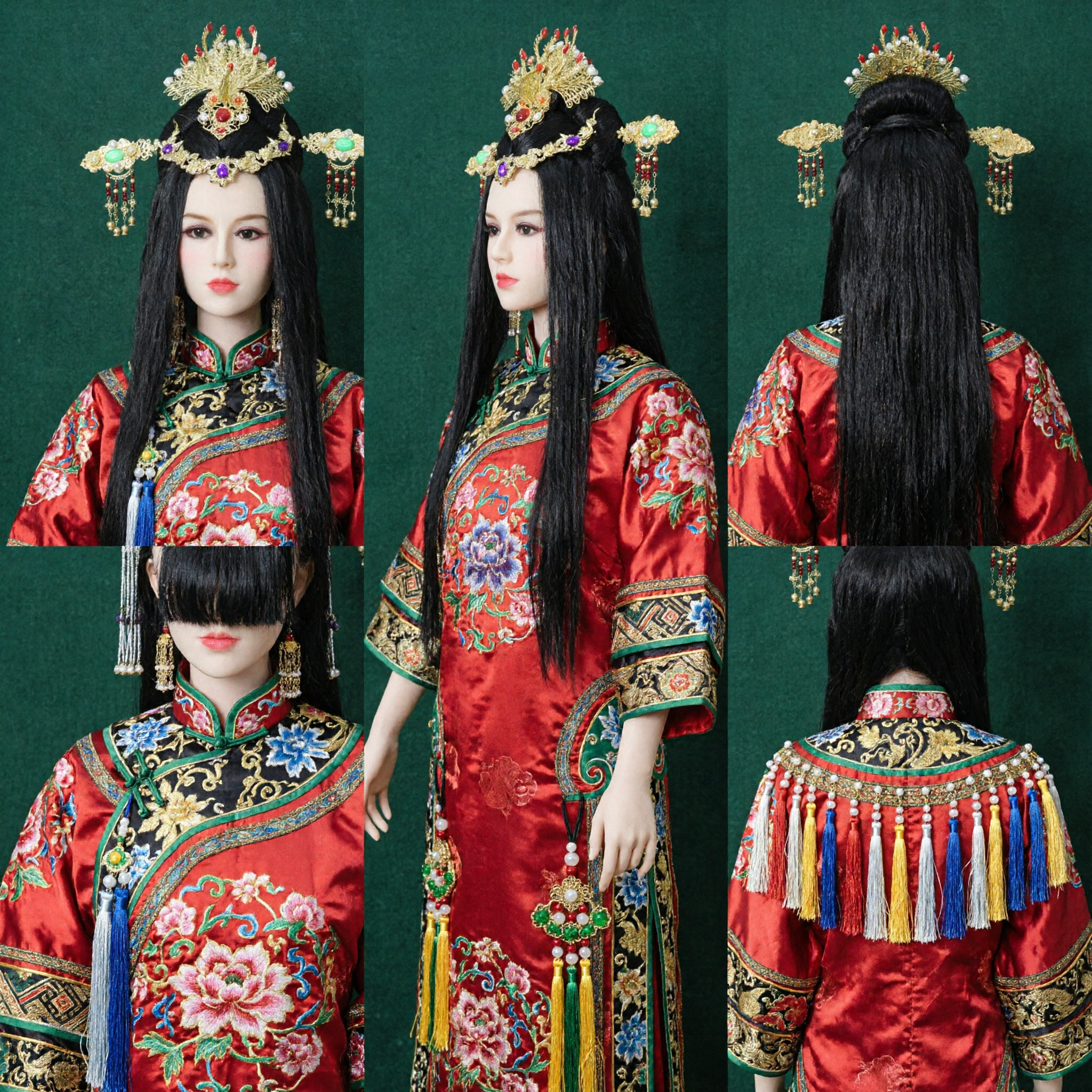 Corona de Fénix de Princesa Imperial China Antigua Tocado Dorado con Perlas y Borlas para Traje Hanfu Tradicional - Asian Costume
