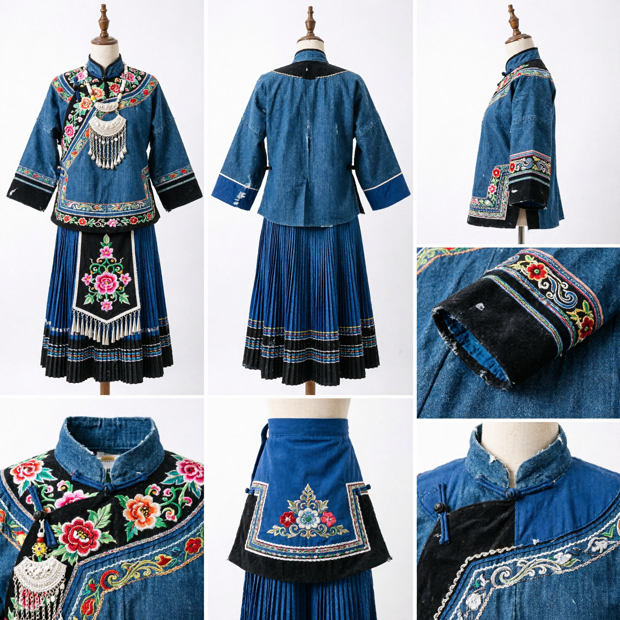 Épingle à cheveux traditionnelle chinoise en jade vert, fourche à cheveux Hanfu vintage avec fleur émaillée, accessoire pour femmes - Asian Costume