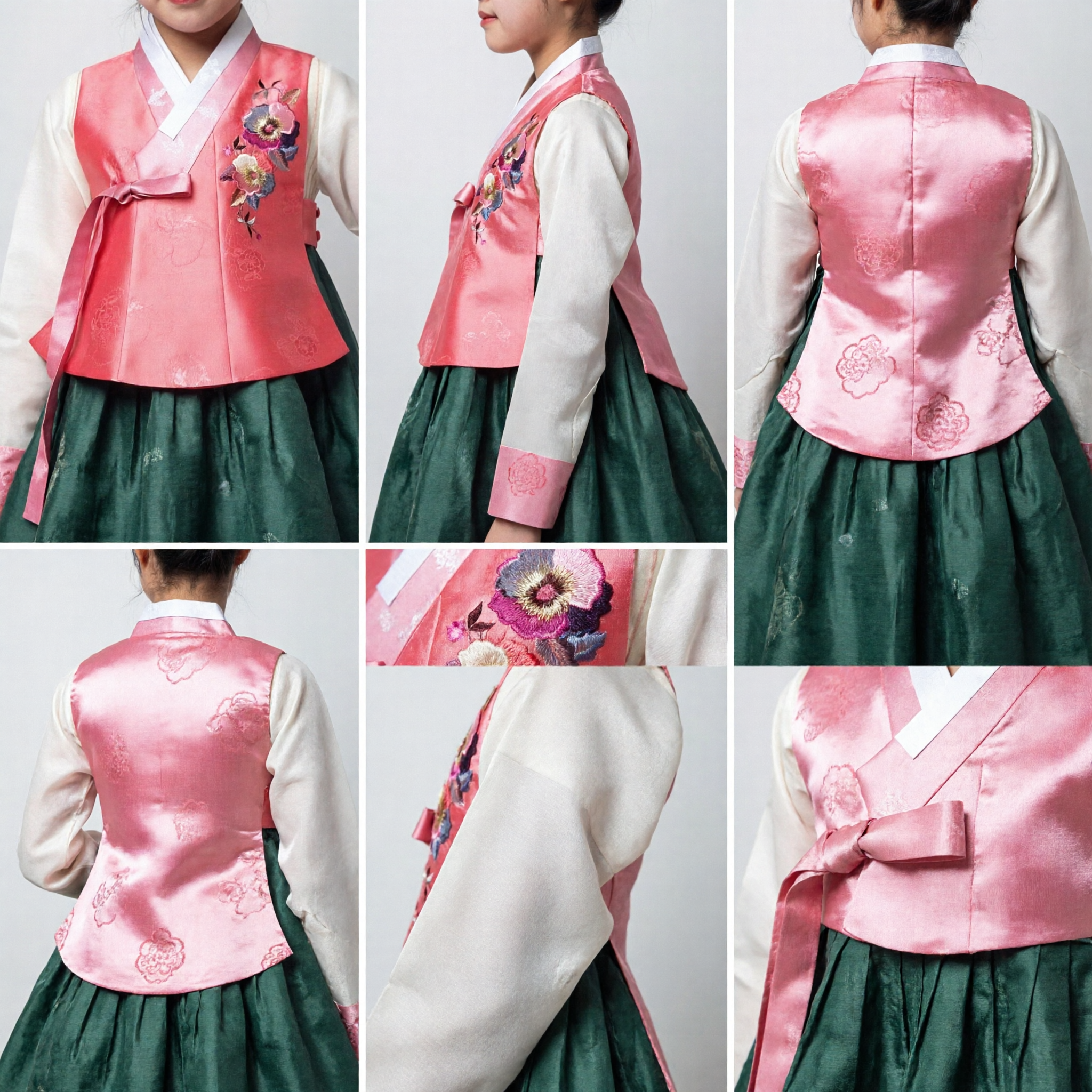 Haut de gilet brodé rose Hanbok traditionnel coréen pour femmes et filles, costume pour festivals culturels et spectacles - Asian Costume