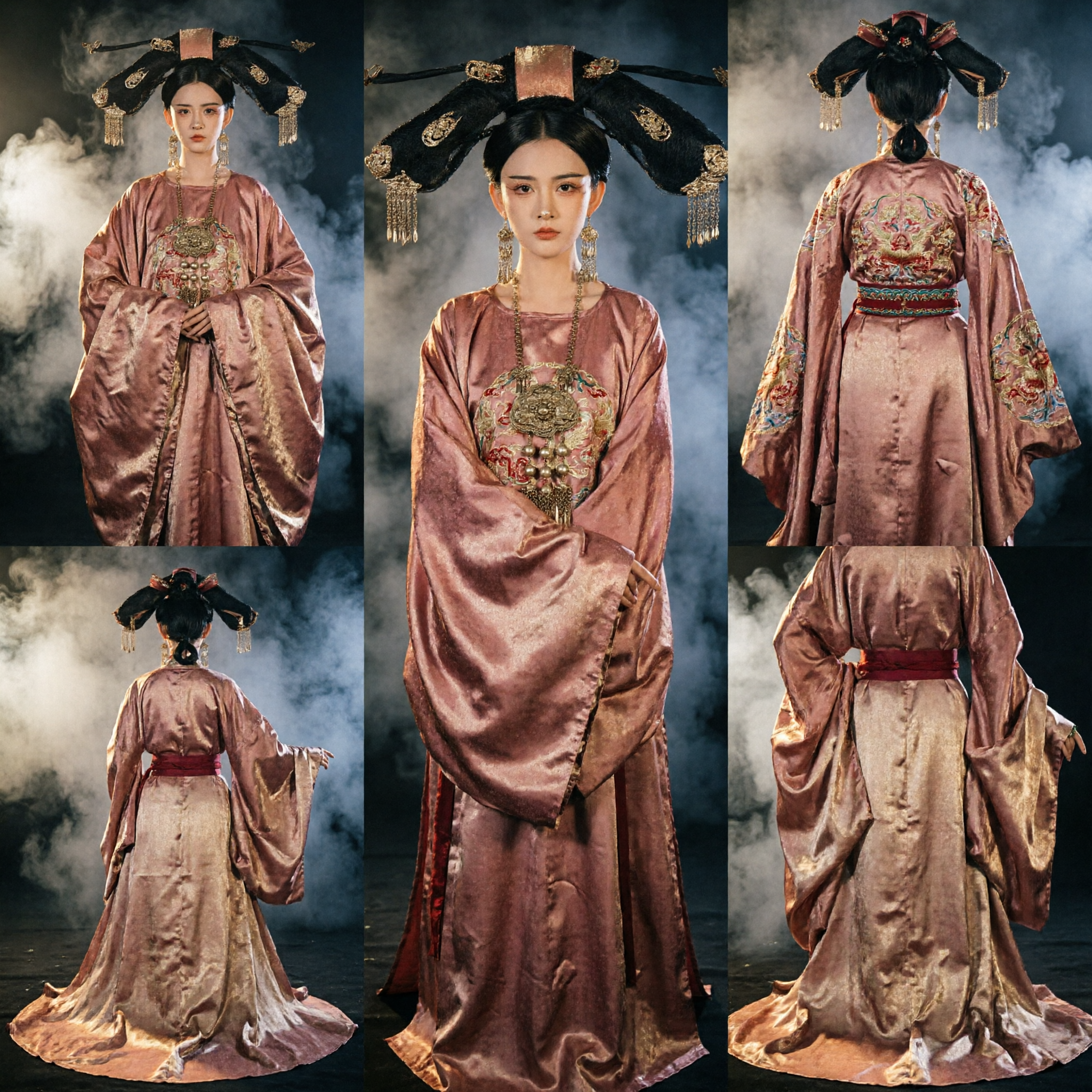 Ancient Chinese Qing Dynasty Empress Costume Traditional Manchu Princess Dress for Women Historical Cosplay Photography - Asian Costume