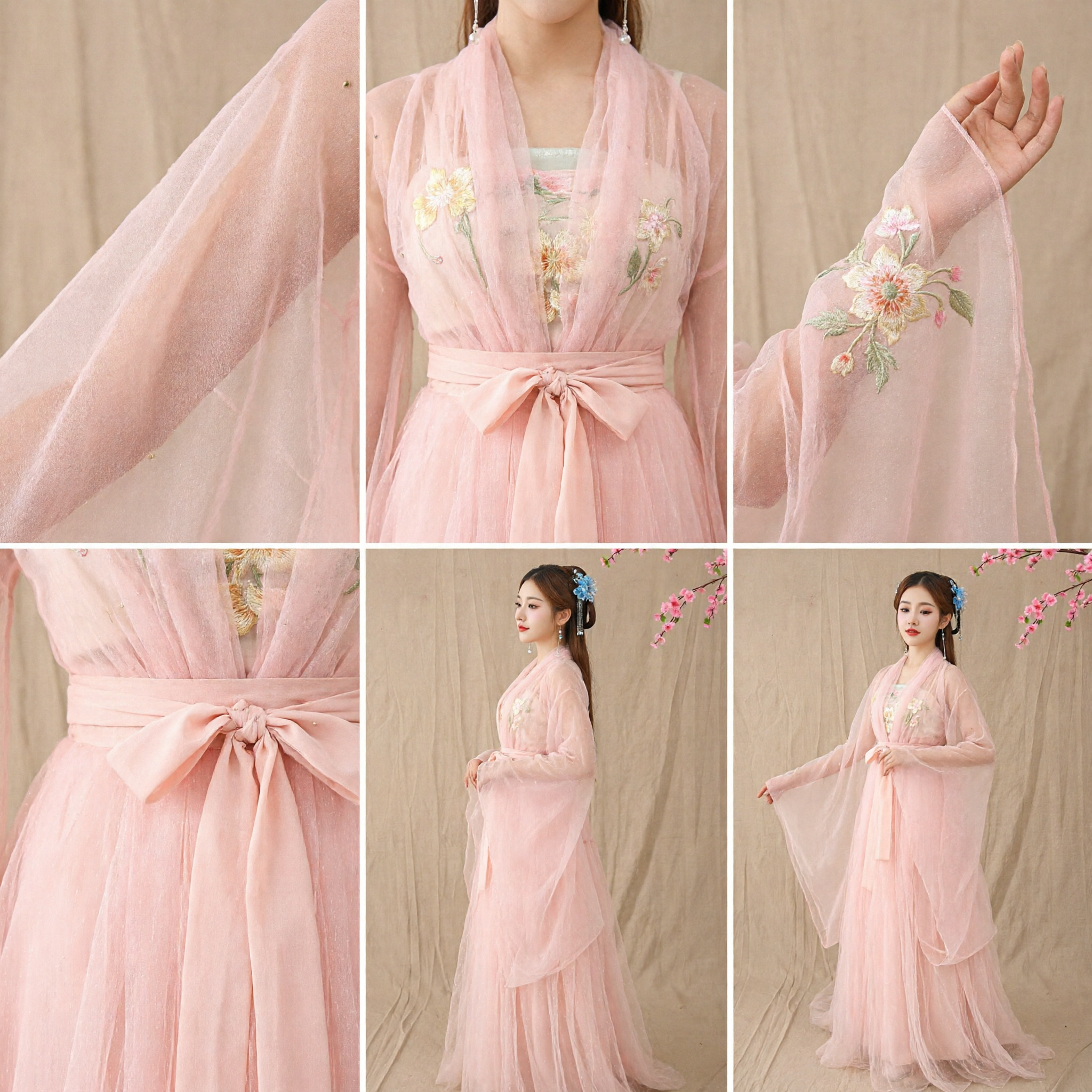 Elegant Roze Chinese Hanfu Traditioneel Oud Kostuum Tang Dynastie Prinsesjurk voor Vrouwen Podiumoptreden - Asian Costume