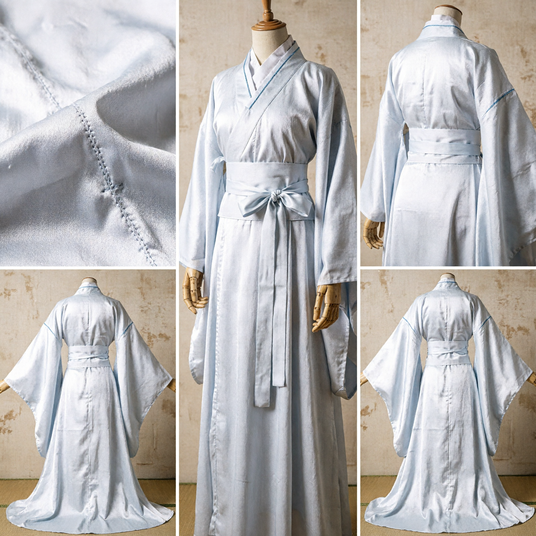Heren Witte Hanfu Traditioneel Chinese Kostuum Oude Geleerde Gewaad Wuxia Cosplay Optreden Outfit voor Volwassenen - Asian Costume