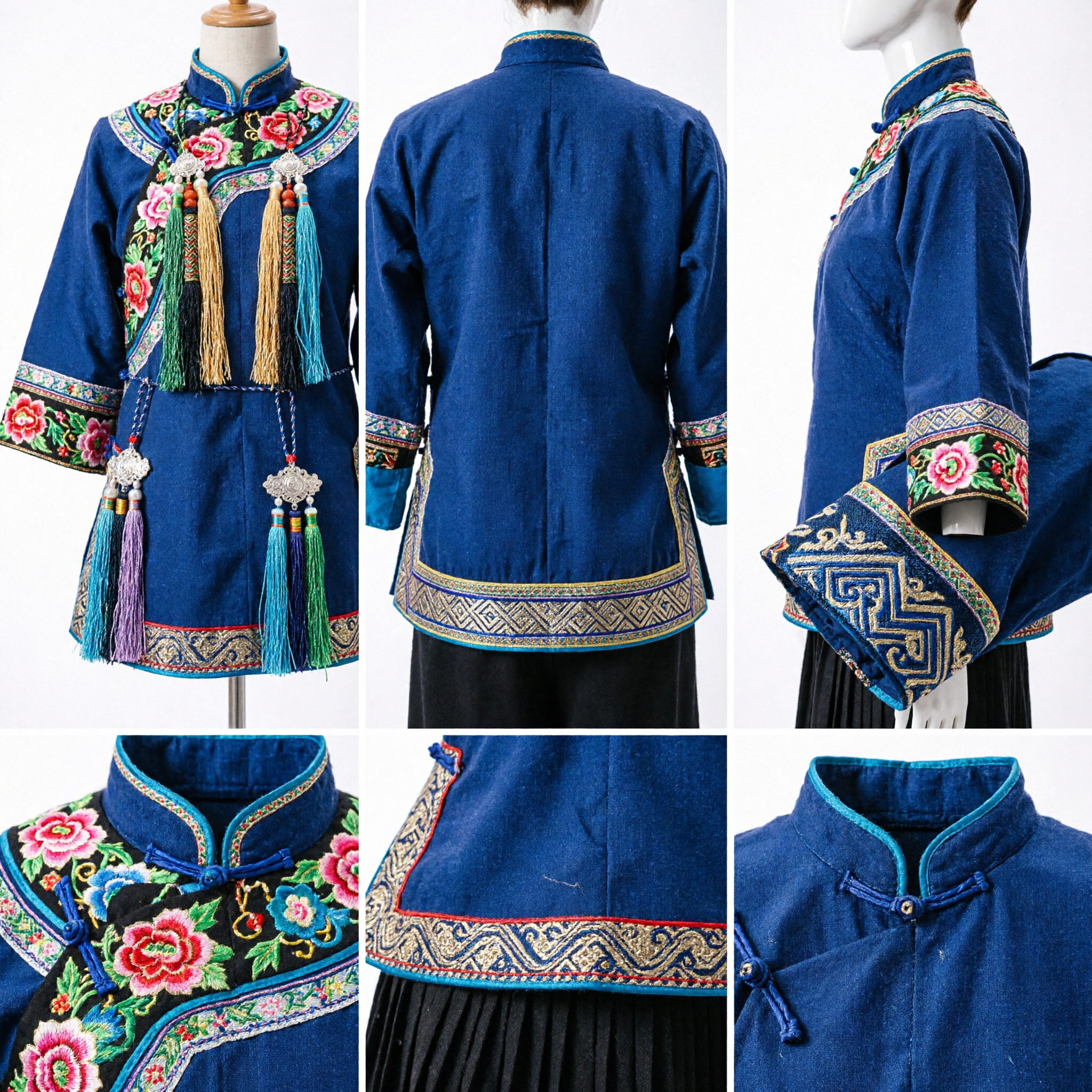 伝統的中国風 花飾りかんざし 金細工真珠U字型ヘアスティック 漢服ブライダルウェディングヘッドウェアアクセサリー 女性用 - Asian Costume