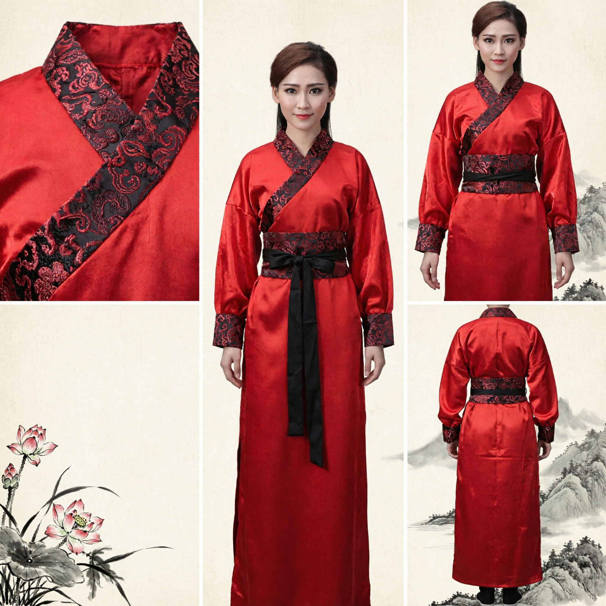 Traditioneel Chinees Rood Hanfu Gewaad Oude Wuxia Martial Arts Zwaardvechtster Kostuum voor Vrouwen Cosplay Optreden - Asian Costume