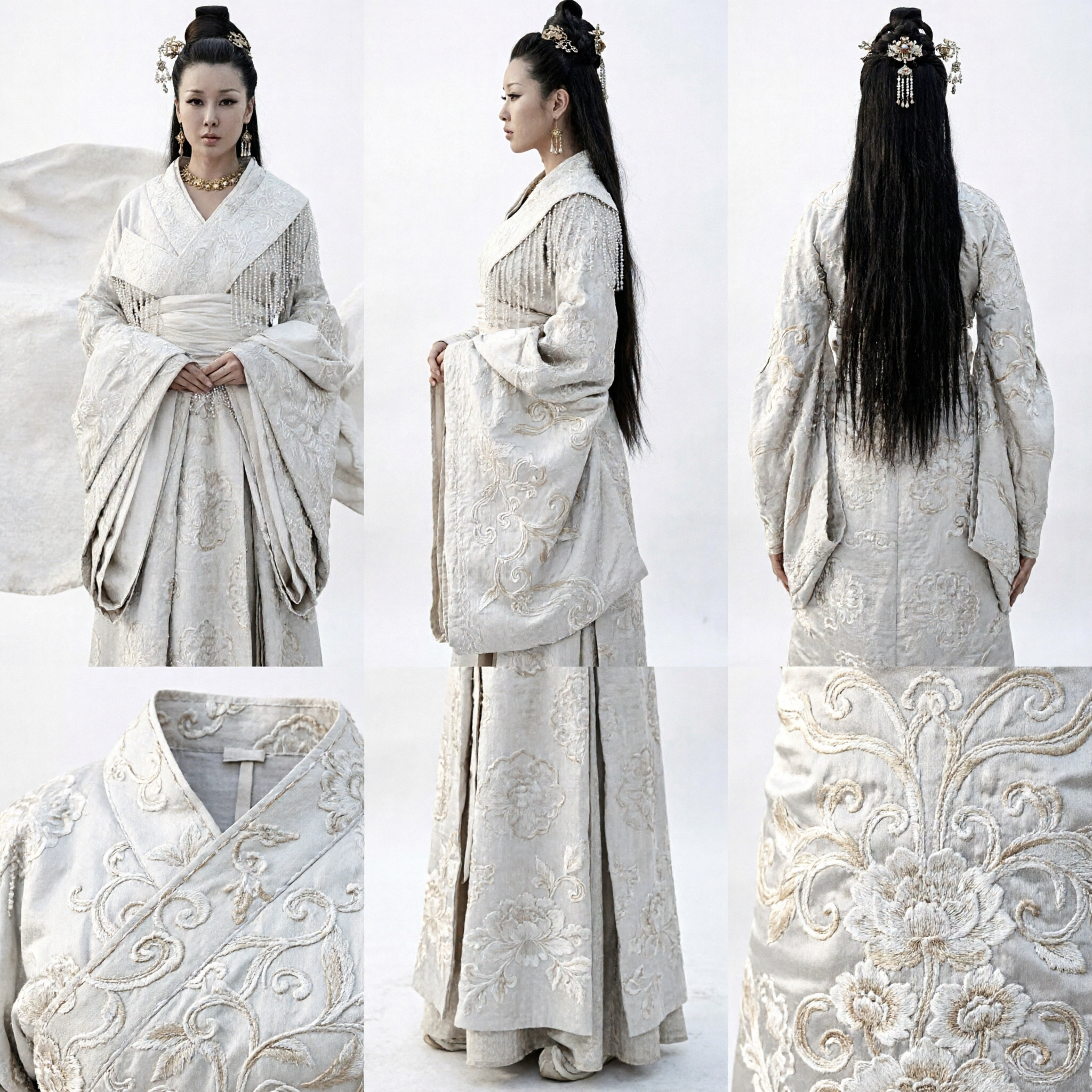 Traditional Chinese White Hanfu Ancient Fairy Costume for Women Historical Drama Cosplay Complete Set - Asian Costume