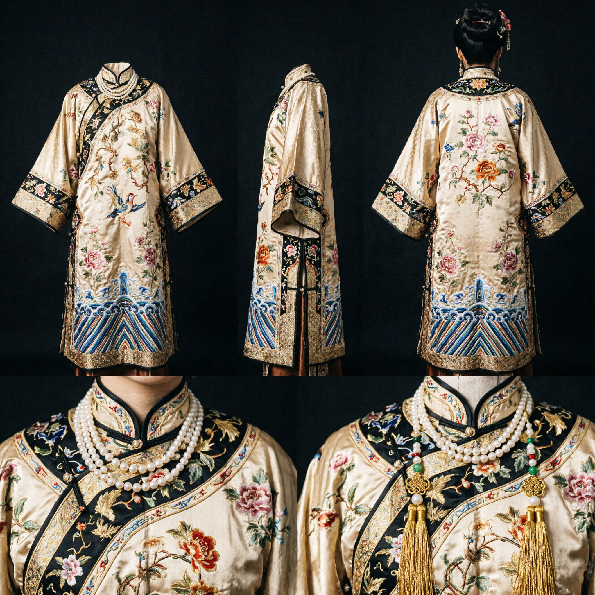 Tradycyjny chiński strój cesarzowej z dynastii Qing, starożytna szata dworska dla kobiet na historyczny cosplay i występy - Asian Costume