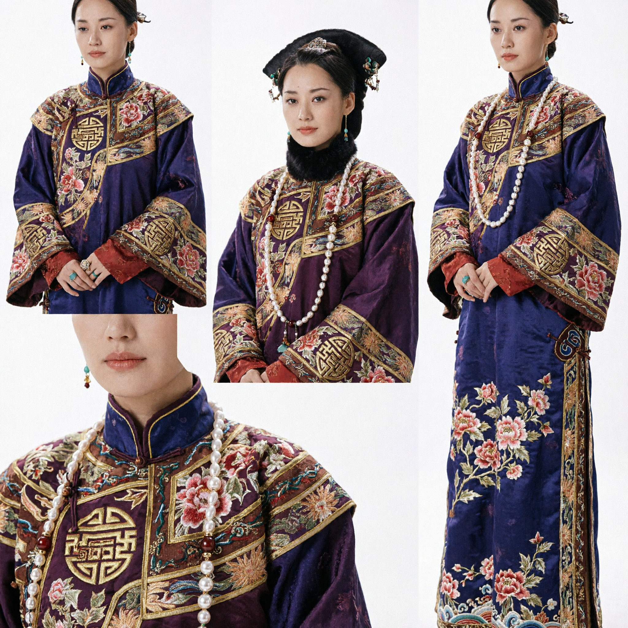Traditional Chinese Qing Dynasty Manchu Empress Costume Ancient Noblewoman Robe for Women Cosplay Photography - Asian Costume