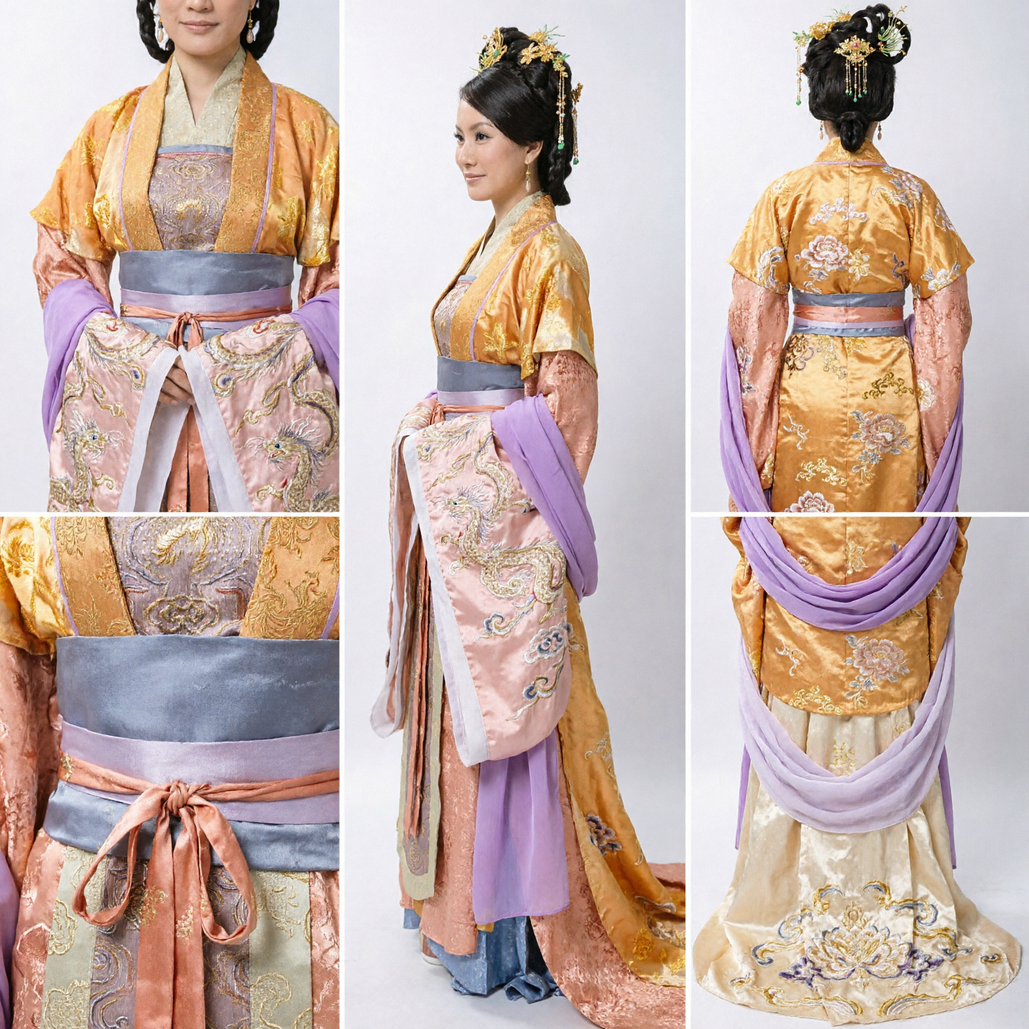 Traje de Mujer Hanfu de Princesa China Antigua Vestido Tradicional Estilo Dinastía Tang para Teatro y Cosplay - Asian Costume