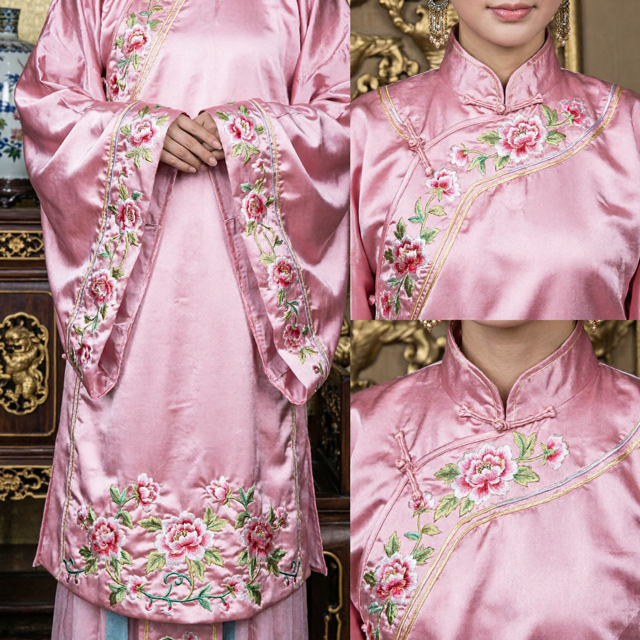 ピンク色 中国 古代 姫 衣装 漢服ドレス 女性用 歴史コスプレ・舞台パフォーマンス - Asian Costume