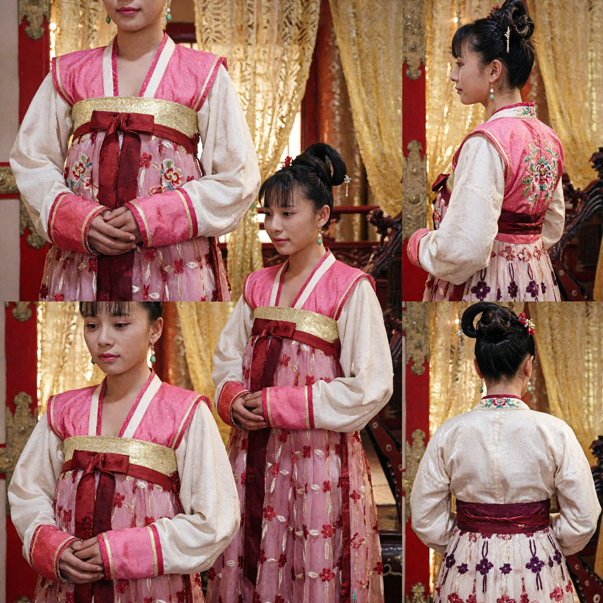 Costume Hanfu Rosa Tradizionale Cinese Antico da Dama di Palazzo per Donne Abito da Principessa della Dinastia Tang per Cosplay - Asian Costume