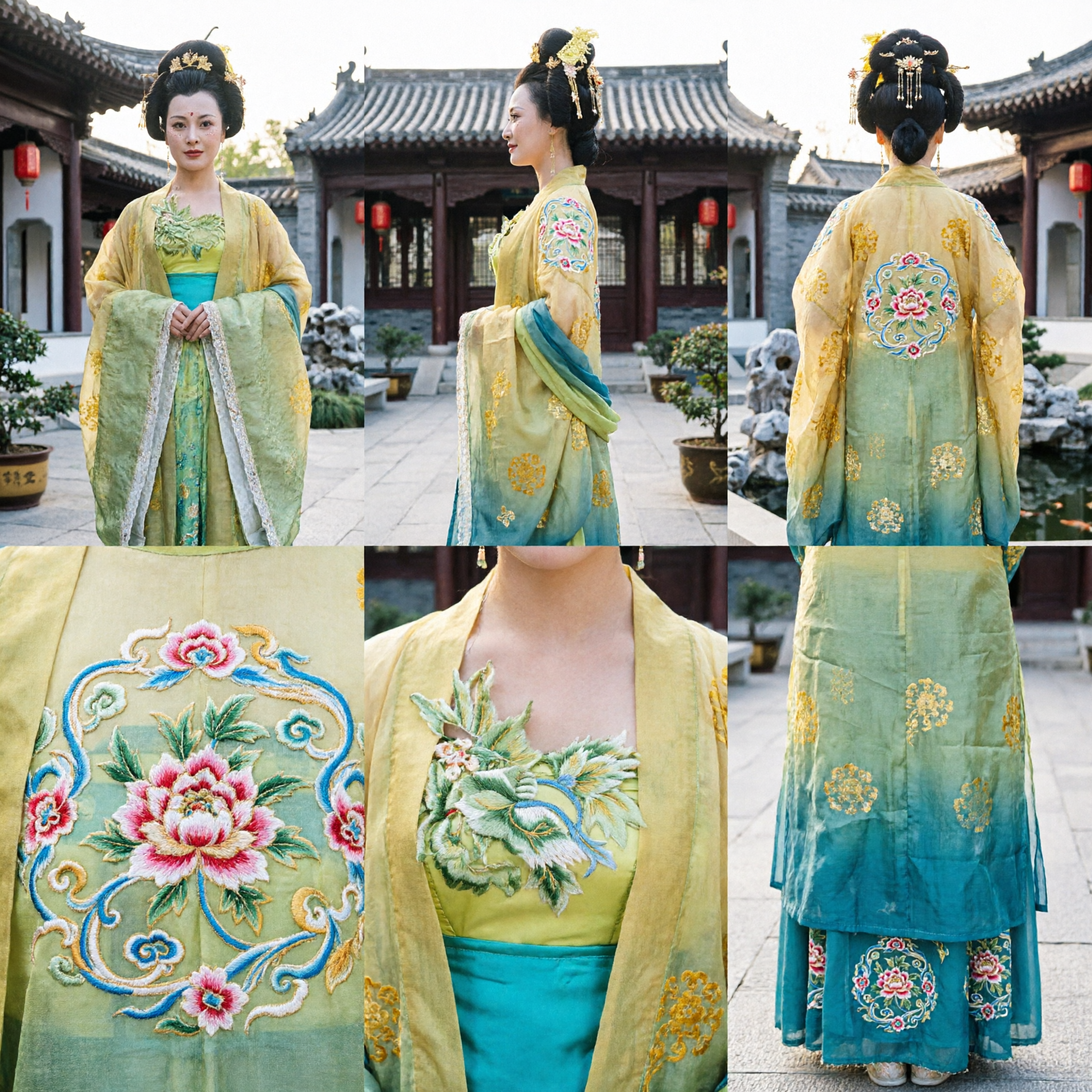 Traditionelles chinesisches Kaiserinnen-Kostüm der Tang-Dynastie, antikes Prinzessinnen-Hanfu-Kleid für Frauen für Fotografie und Cosplay - Asian Costume