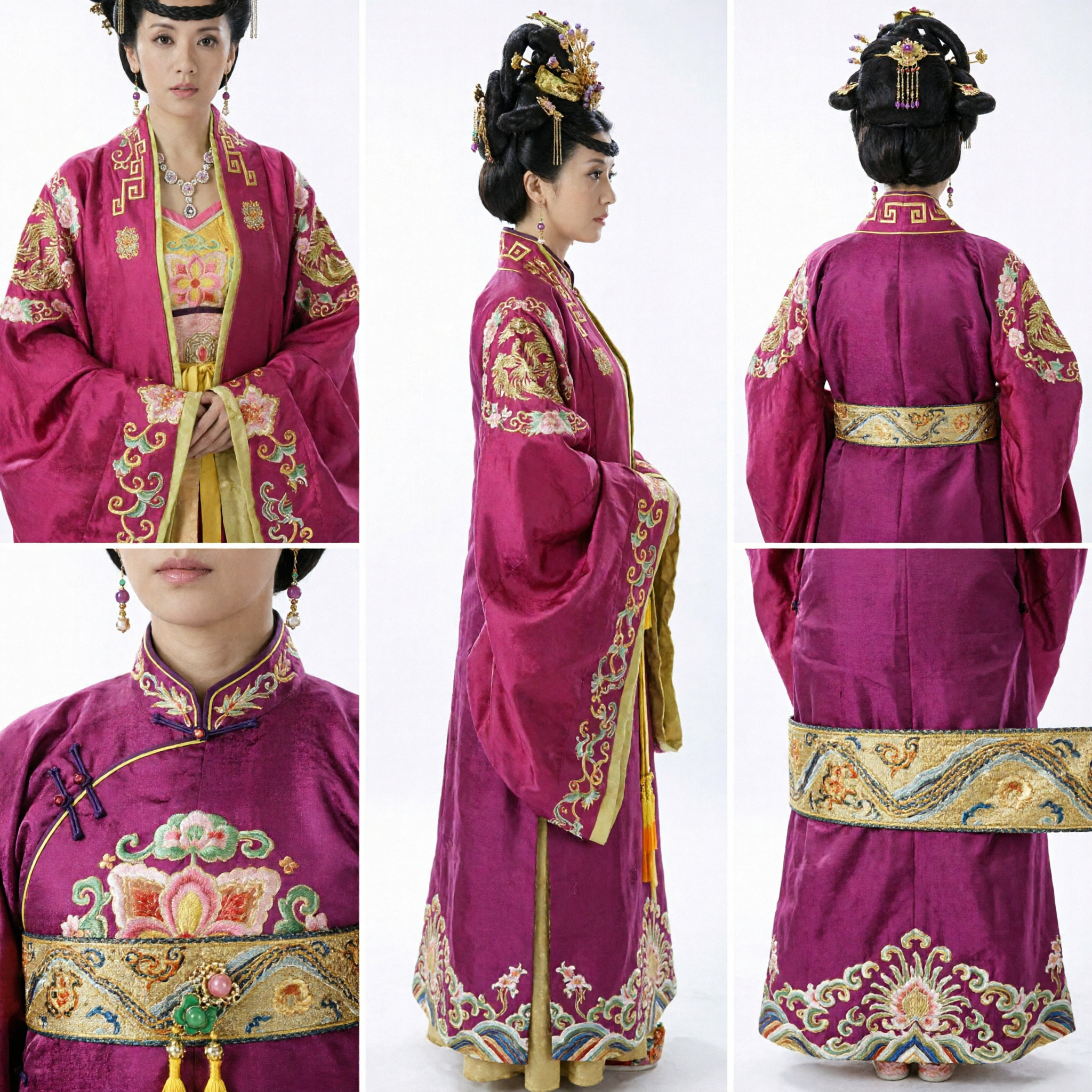 Oud Chinese Keizerlijke Concubine Kostuum Traditioneel Roze Geborduurde Hanfu Jurk voor Vrouwen Cosplay - Asian Costume