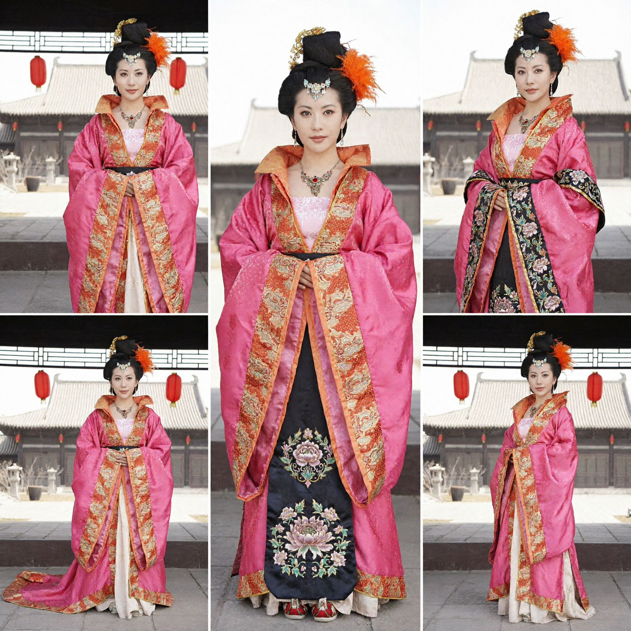 Traditioneel Chinees Tang-dynastie Prinses Kostuum Roze Geborduurd Hanfu Oude Kleding voor Vrouwen Cosplay Optreden - Asian Costume