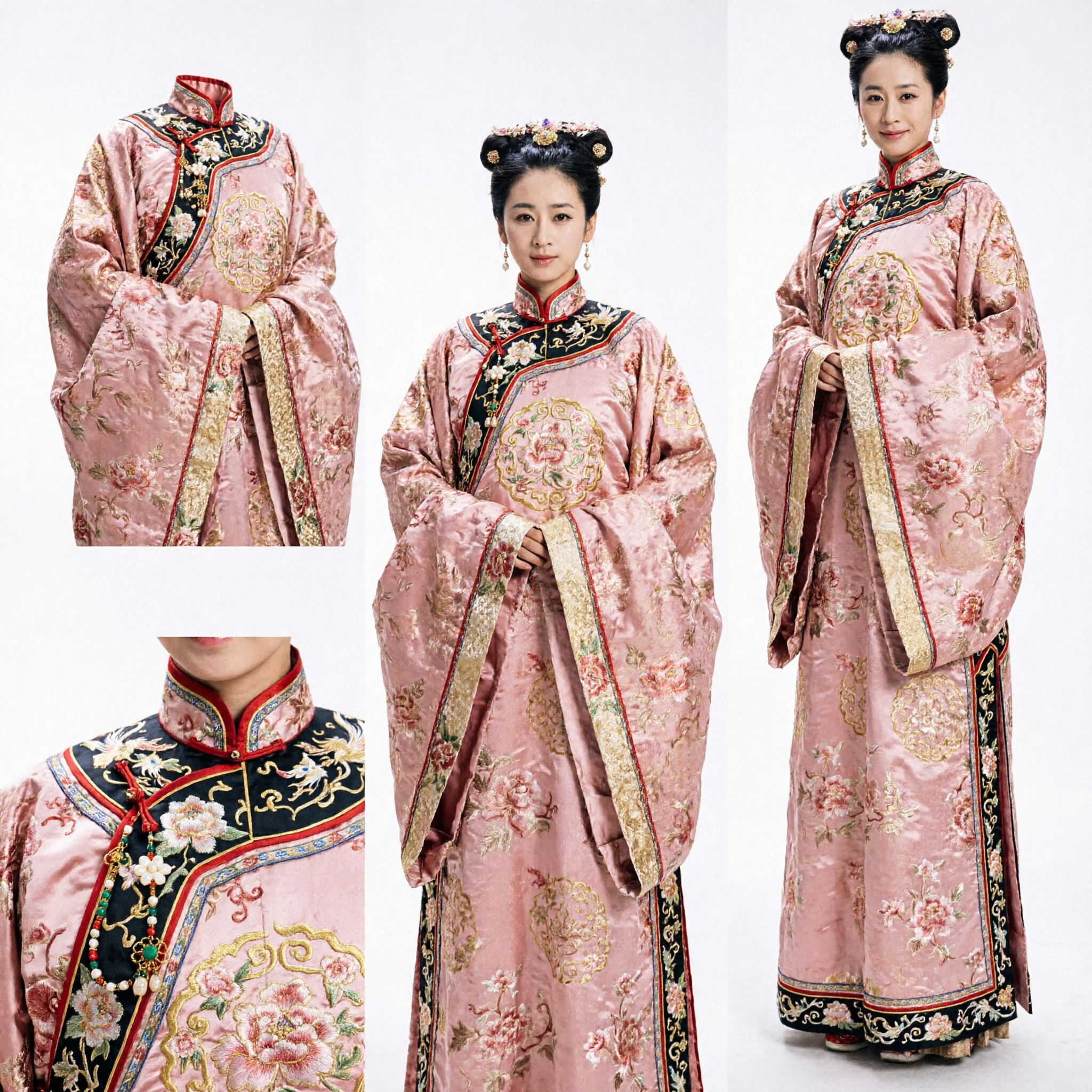Costume Tradizionale Cinese Antico da Principessa Hanfu Rosa Ricamato Abito da Dama di Palazzo per Donne Cosplay - Asian Costume