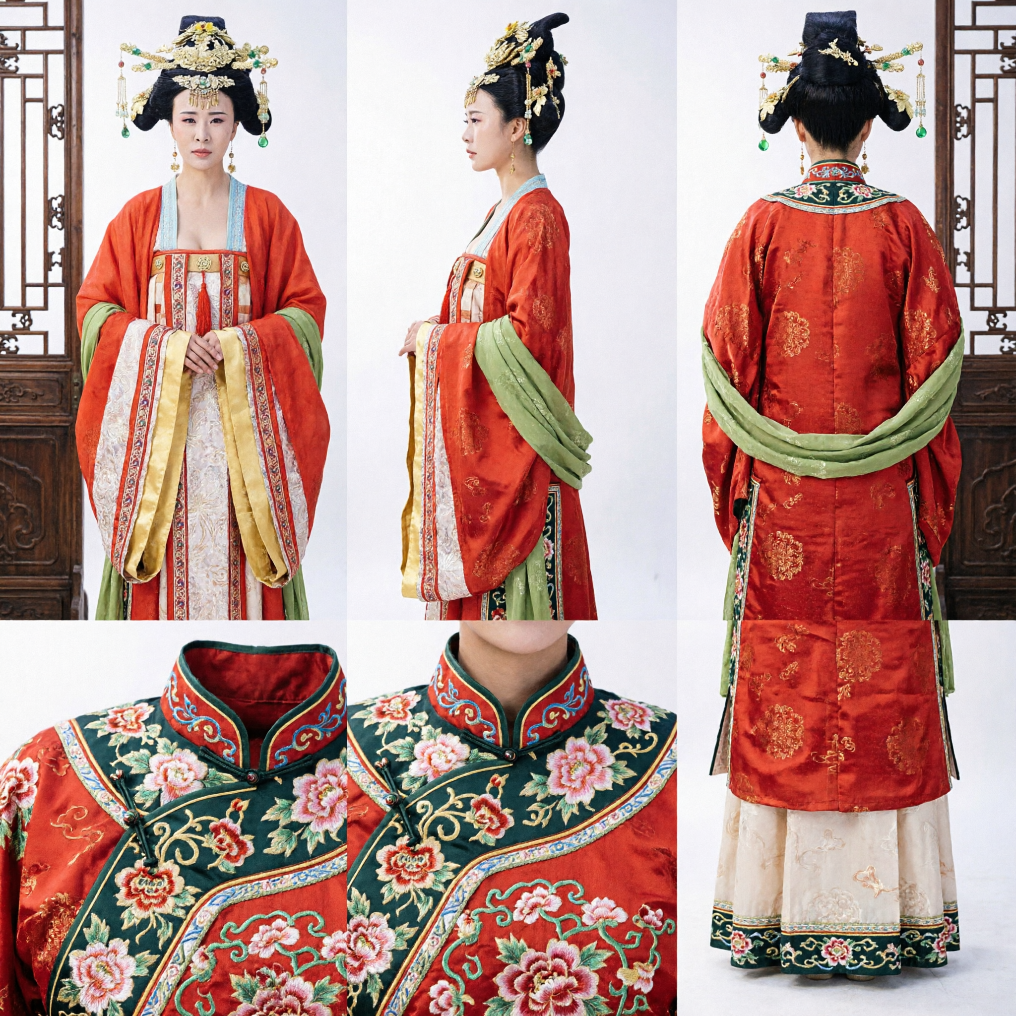 전통 중국 당나라 궁녀 의상 고대 황후 한푸 드레스 여성 역사 코스프레용 - Asian Costume