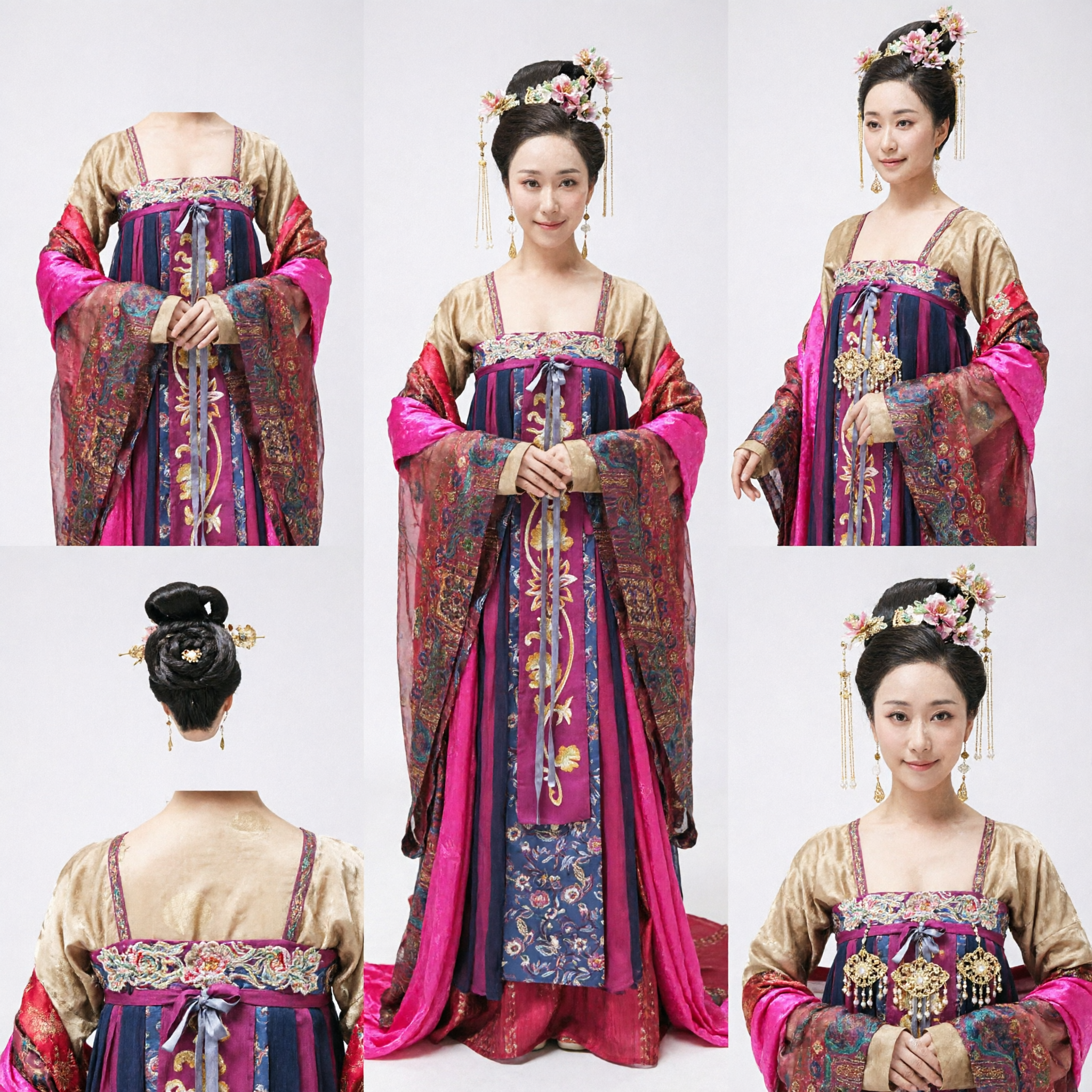 Chinese Traditional Tang Dynasty Palace Lady Costume Ancient Princess Hanfu Dress for Women Halloween Cosplay - Asian Costume