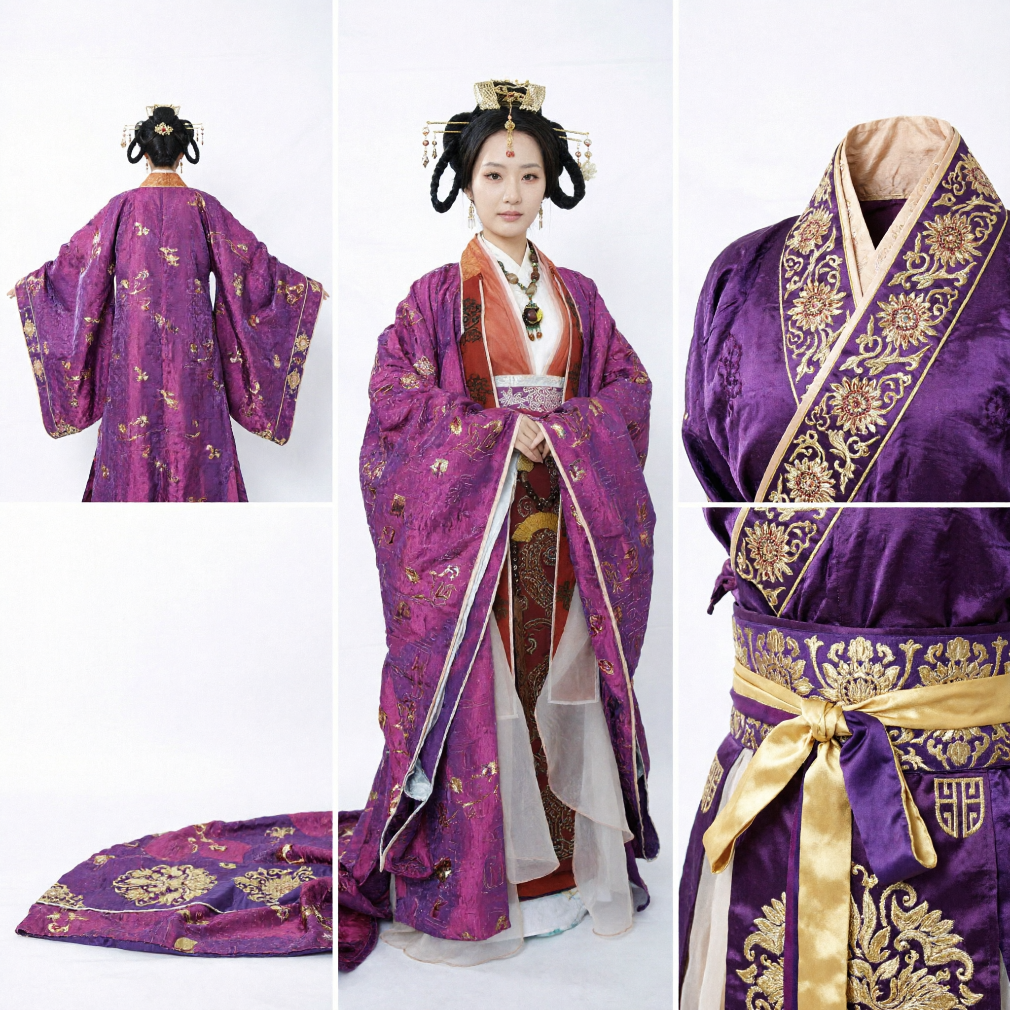 Costume Elegante Viola da Imperatrice Cinese Antica Hanfu Abito Tradizionale per Donne Cosplay Storico e Fotografia - Asian Costume