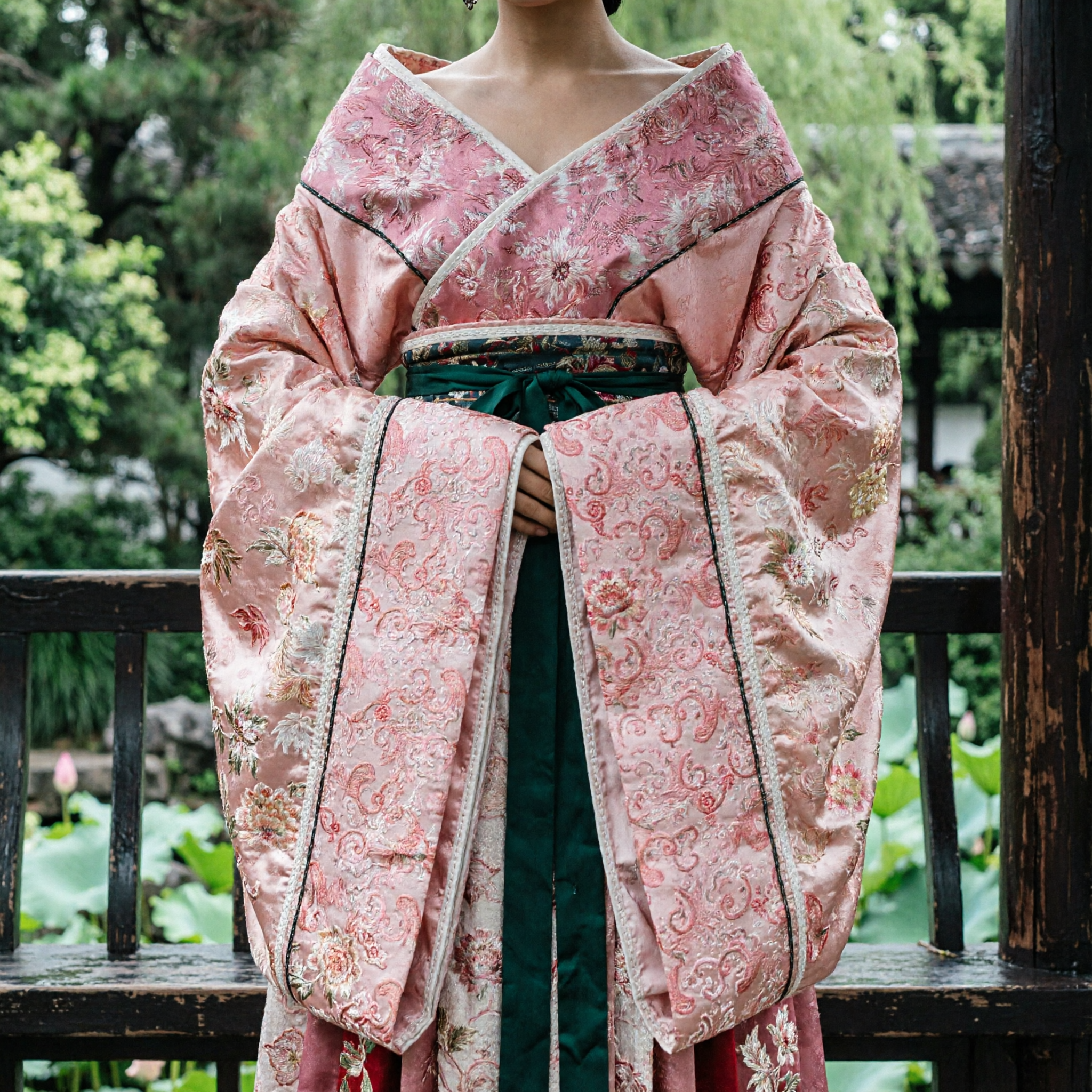 Elegante Traje Hanfu de Princesa Chinesa Antiga Rosa Vestido Tradicional de Brocado para Cosplay Histórico Feminino - Asian Costume